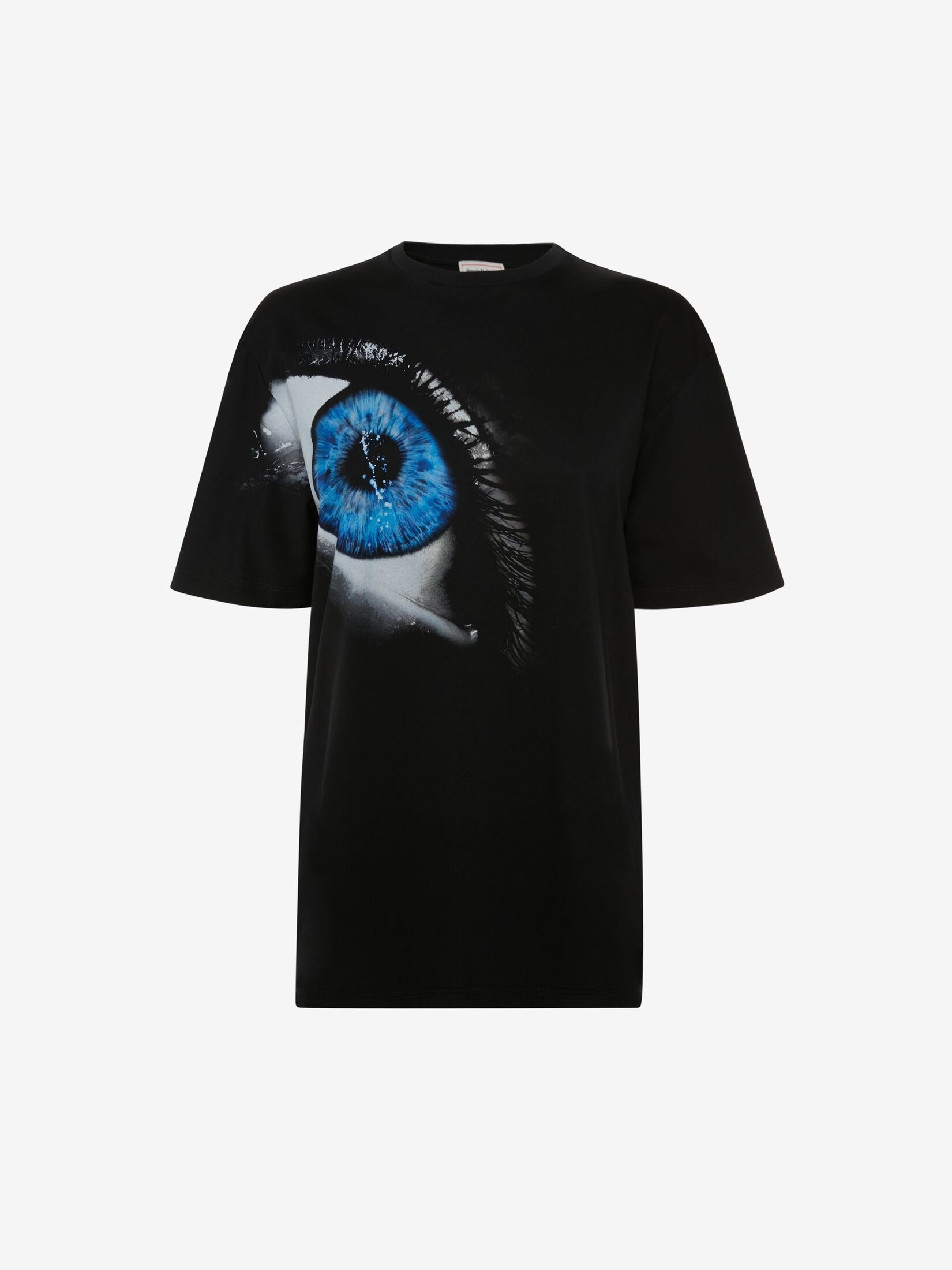 Women's Iris Oversized T-shirt in Black/galactic Blue - 1