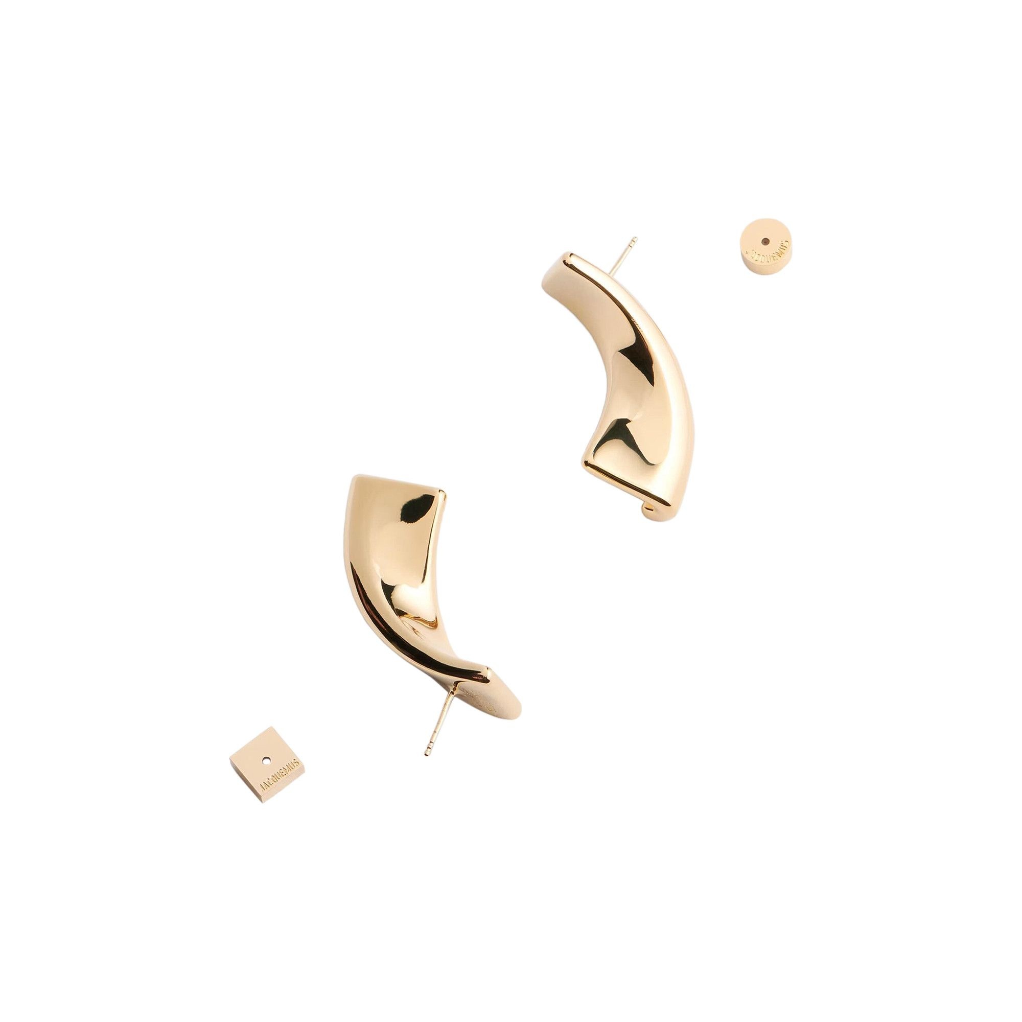 Jacquemus Les Boucles J Earrings 'Light Gold' - 2