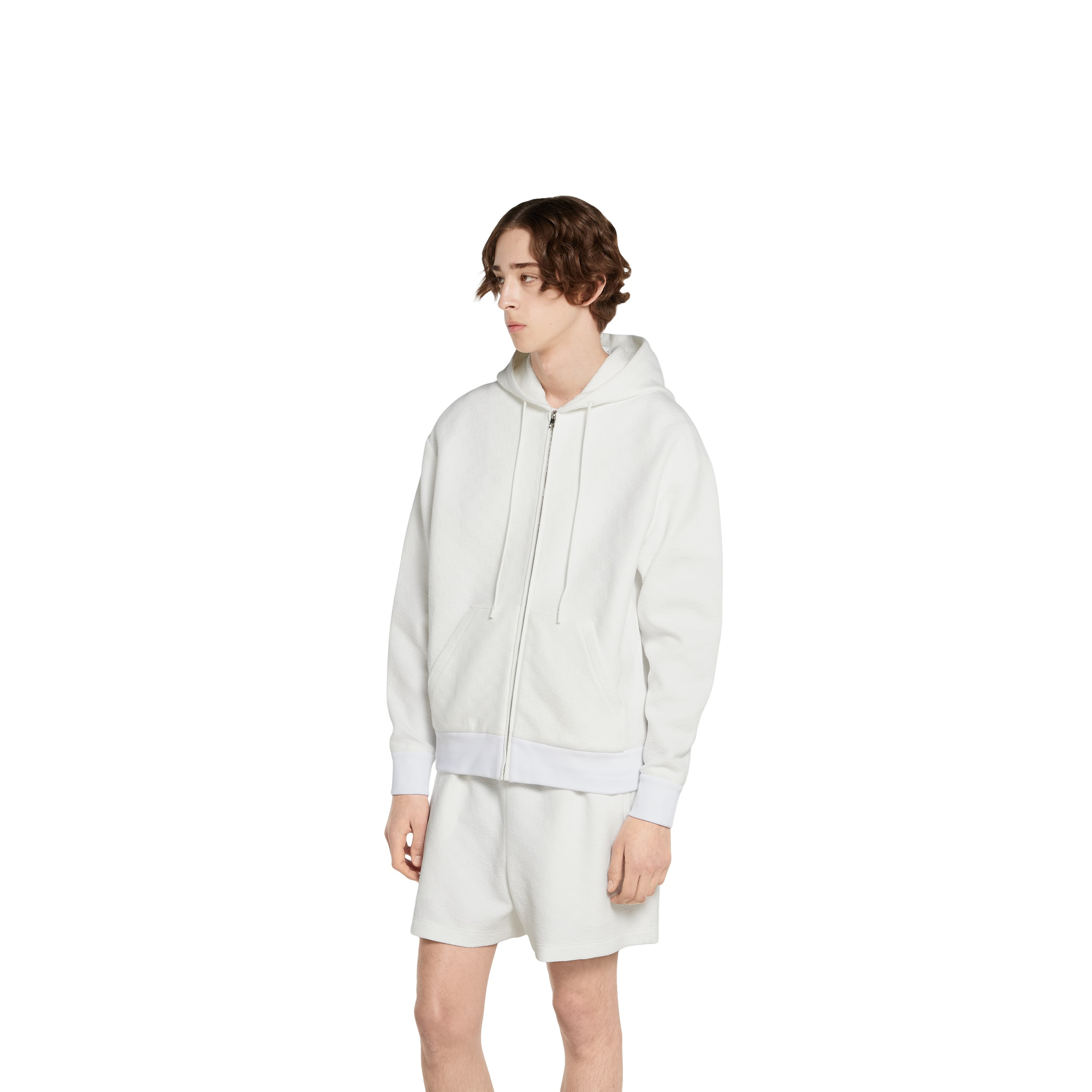Embossed GG technical jersey zip jacket - 3