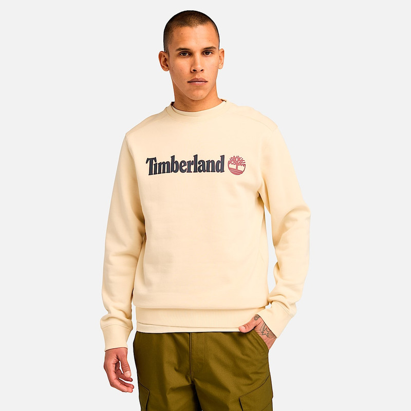 Timberland Men's Kennebec River Linear Logo Crew Neck Sweatshirt outlook