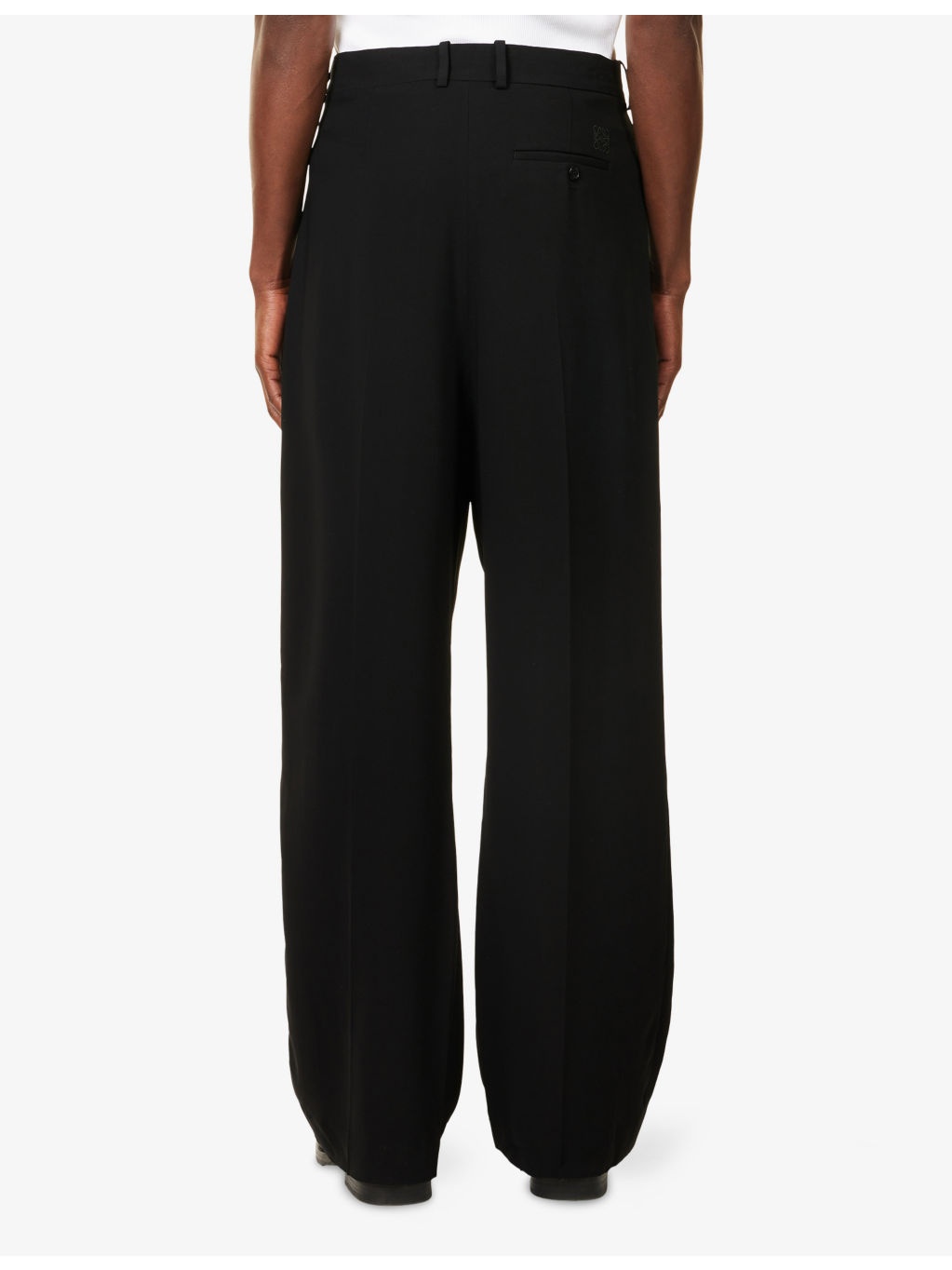 Pleated Wide-Leg Stretch-Woven Trousers - 4