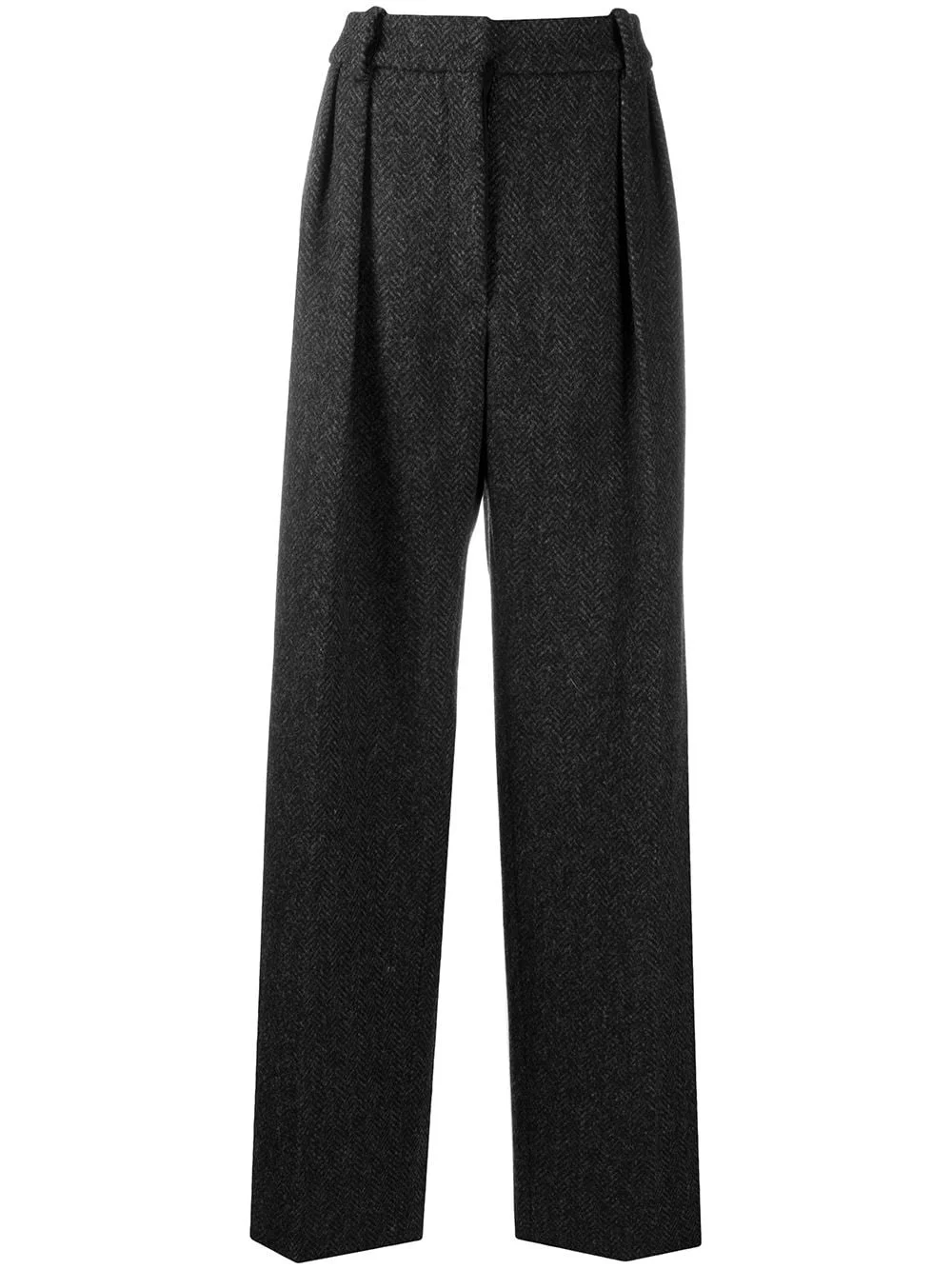 tailored herringbone trousers - 1