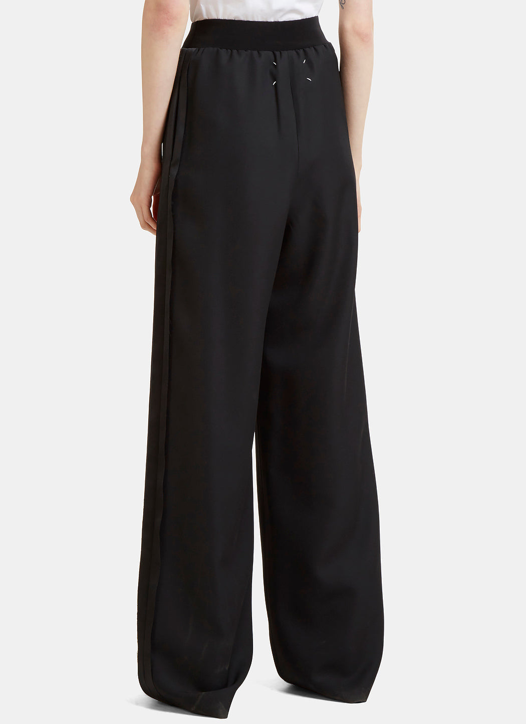 Maison Margiela Women Long Flared Tuxedo Stripe Pants - 4