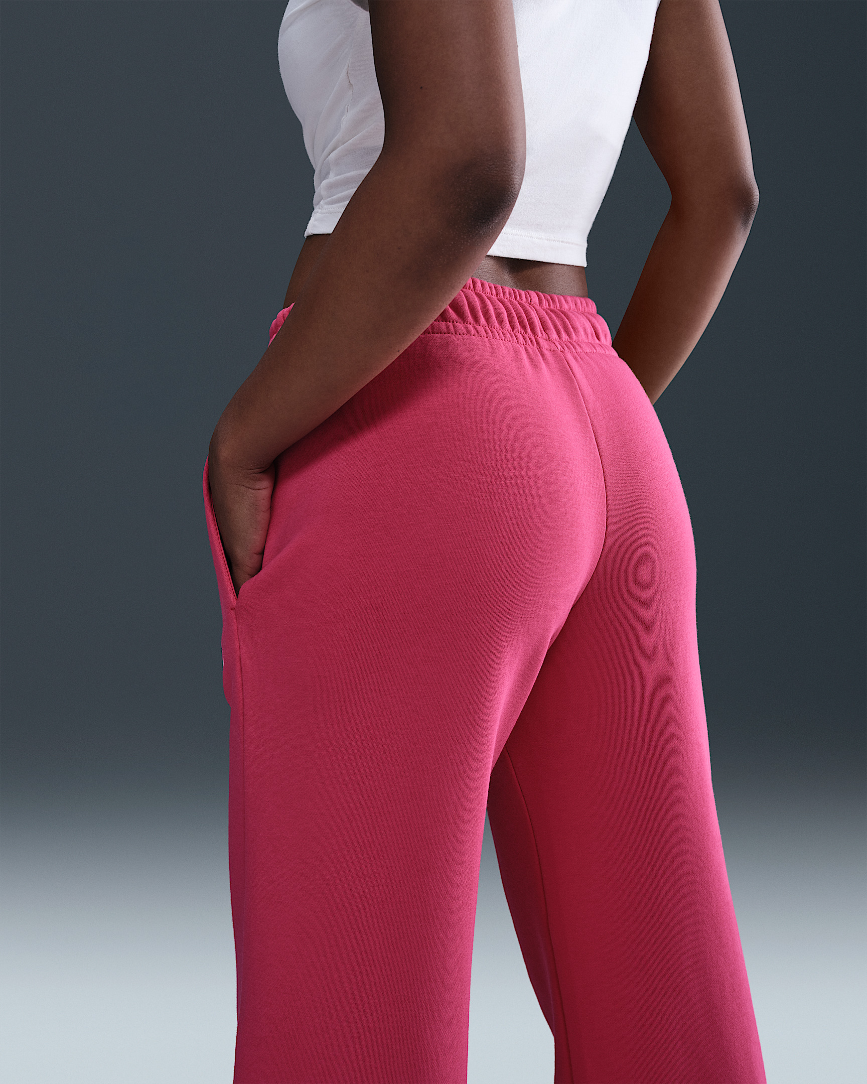 Nike Sportswear Club Fleece Women's Mid-Rise Wide-Leg Sweatpants - 3