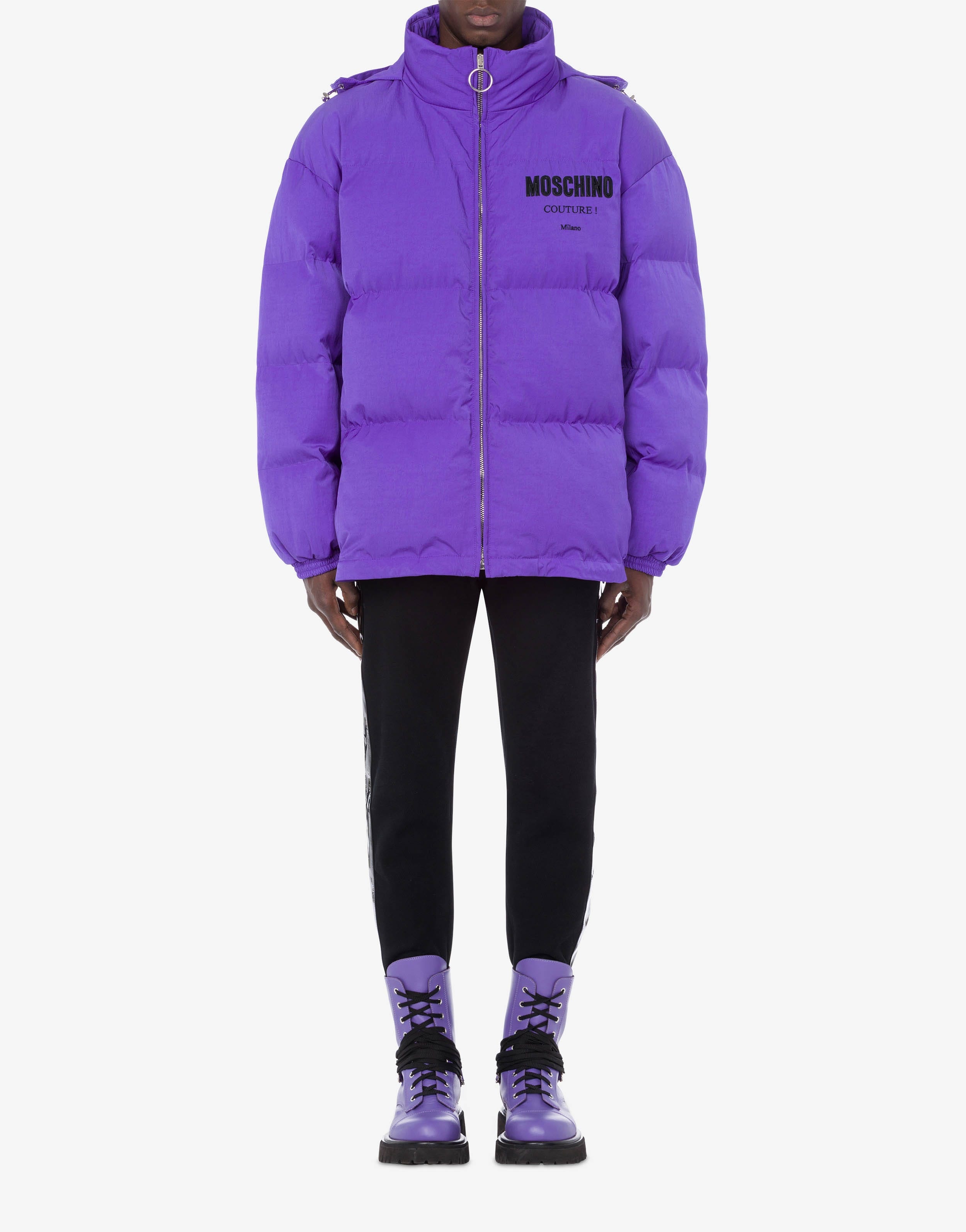 VINYL MOSCHINO COUTURE TECHNICAL NYLON DOWN JACKET - 2