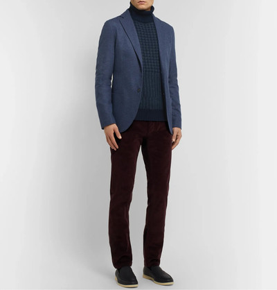 Loro Piana Houndstooth Cashmere Rollneck Sweater outlook