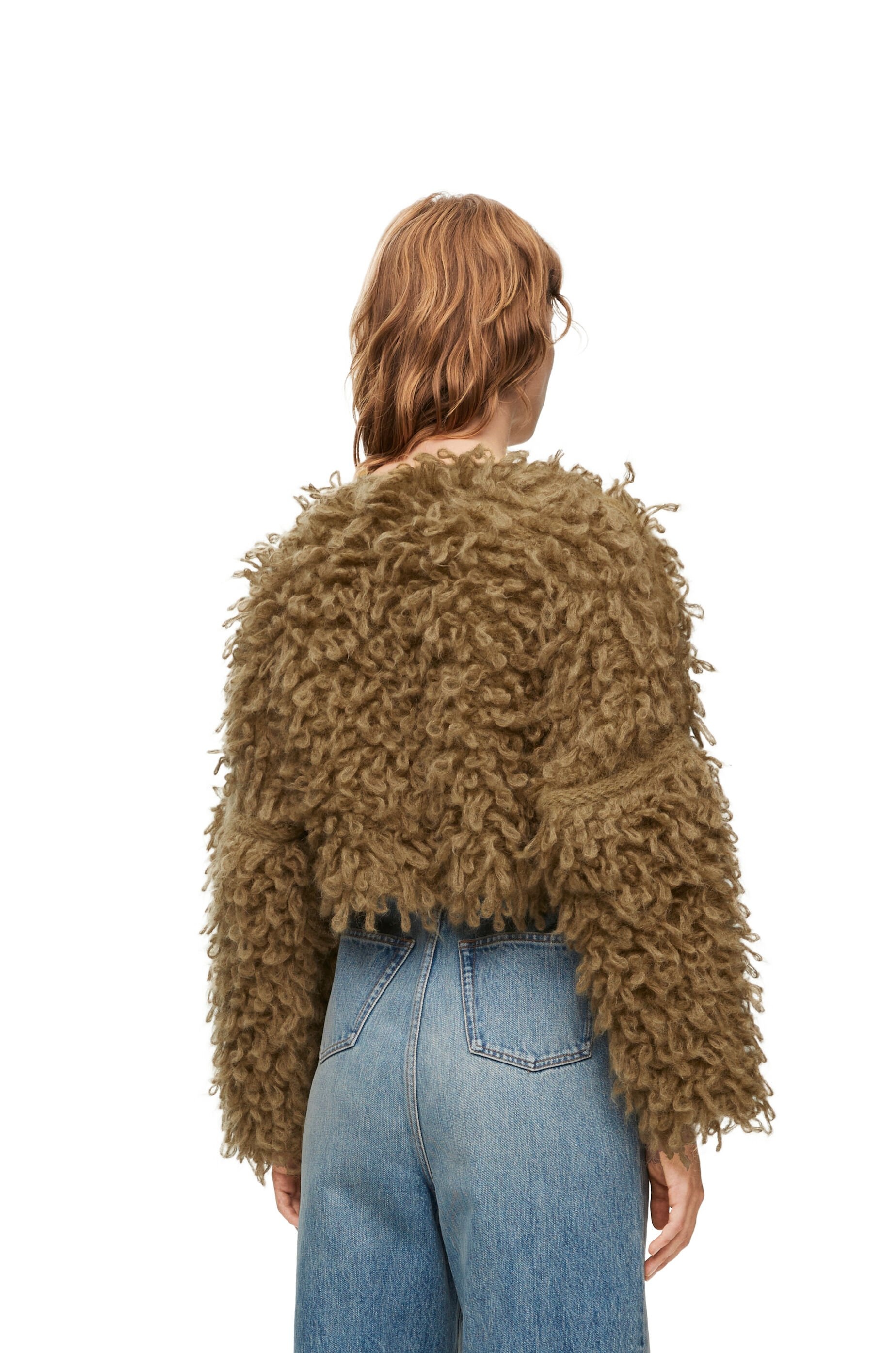 Cropped cardigan in mohair and wool - 4