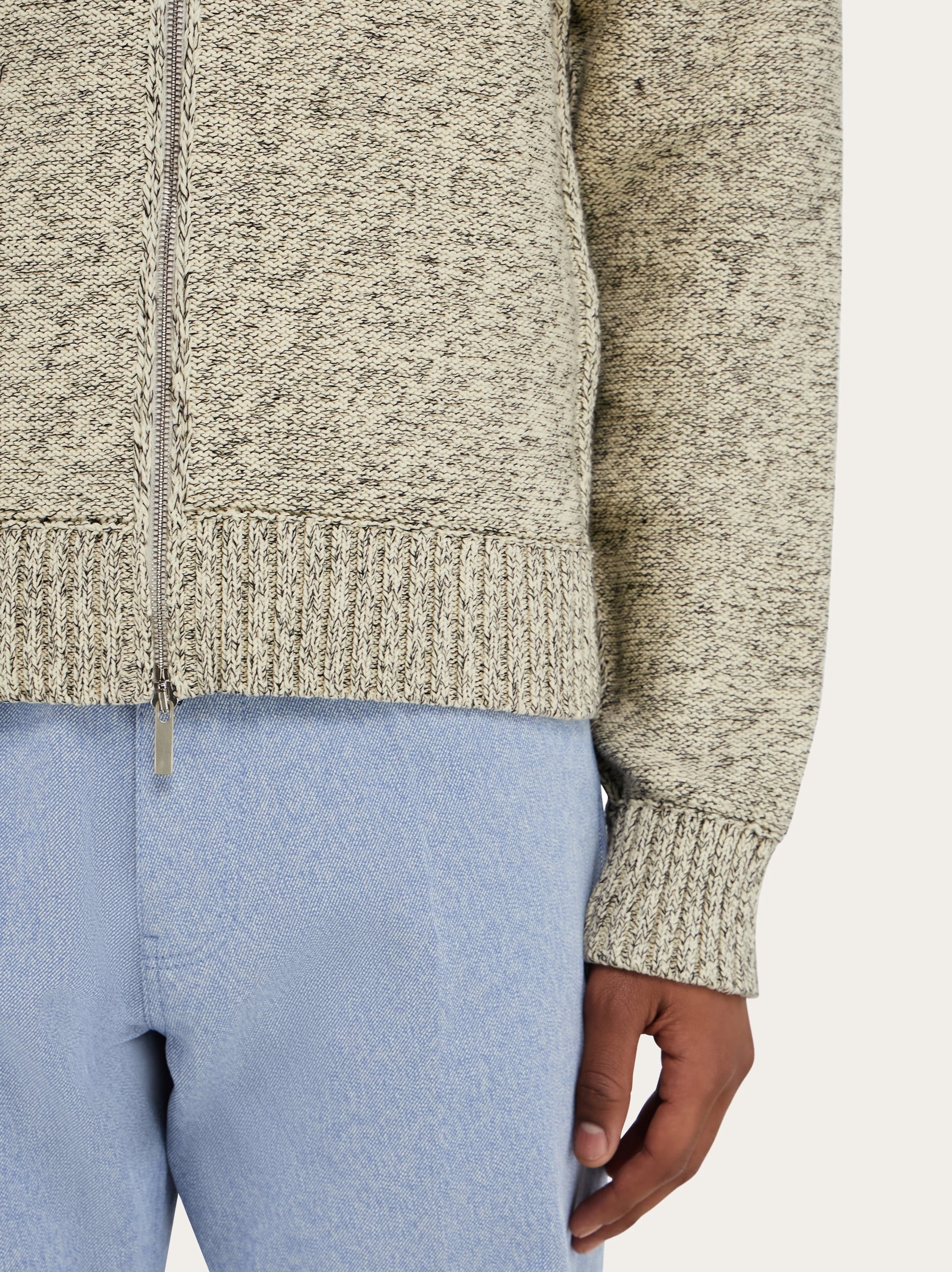 Mélange knitted blouson - 6