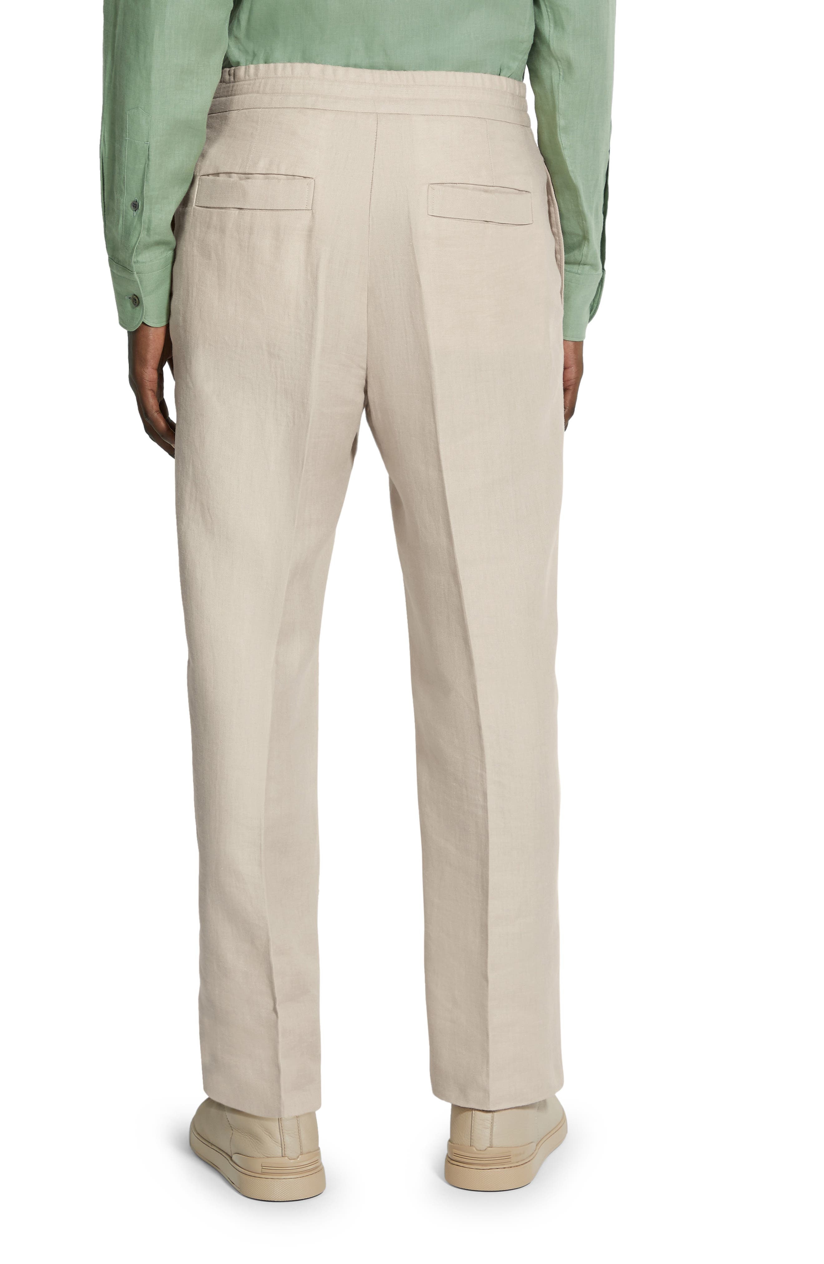 Oasi Linen Drawstring Trousers - 2