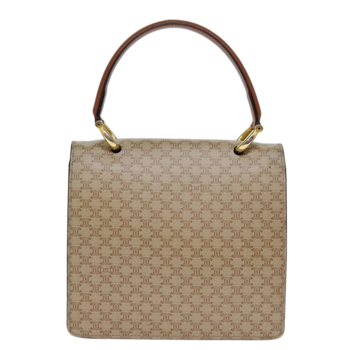 CELINE Macadam Canvas Hand Bag Beige - 2