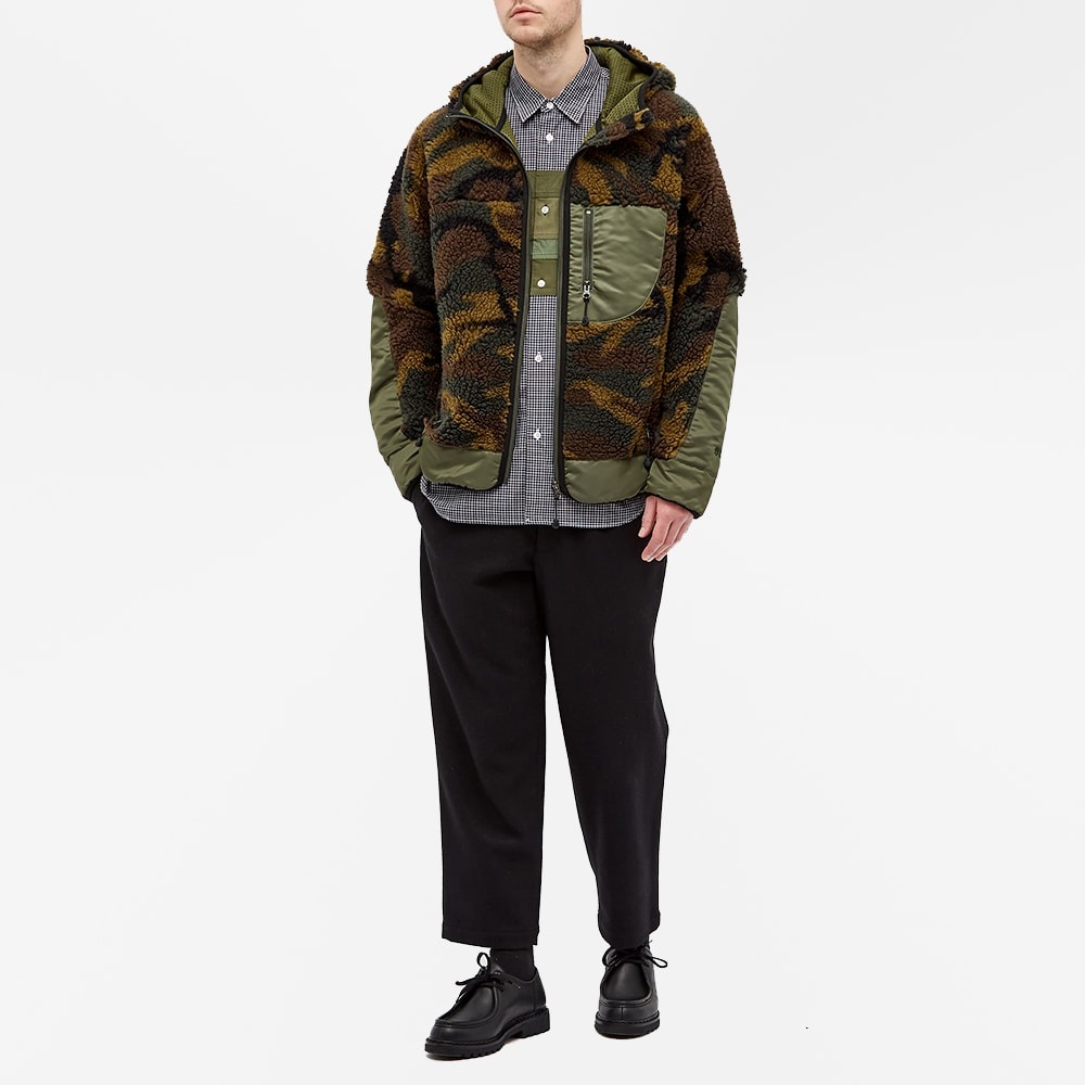 Junya Watanabe MAN Camo Sherpa Fleece Hooded Jacket - 7