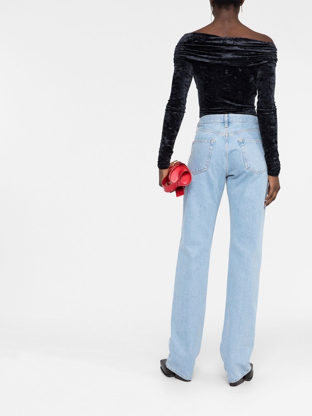 high-rise straight-leg jeans - 4