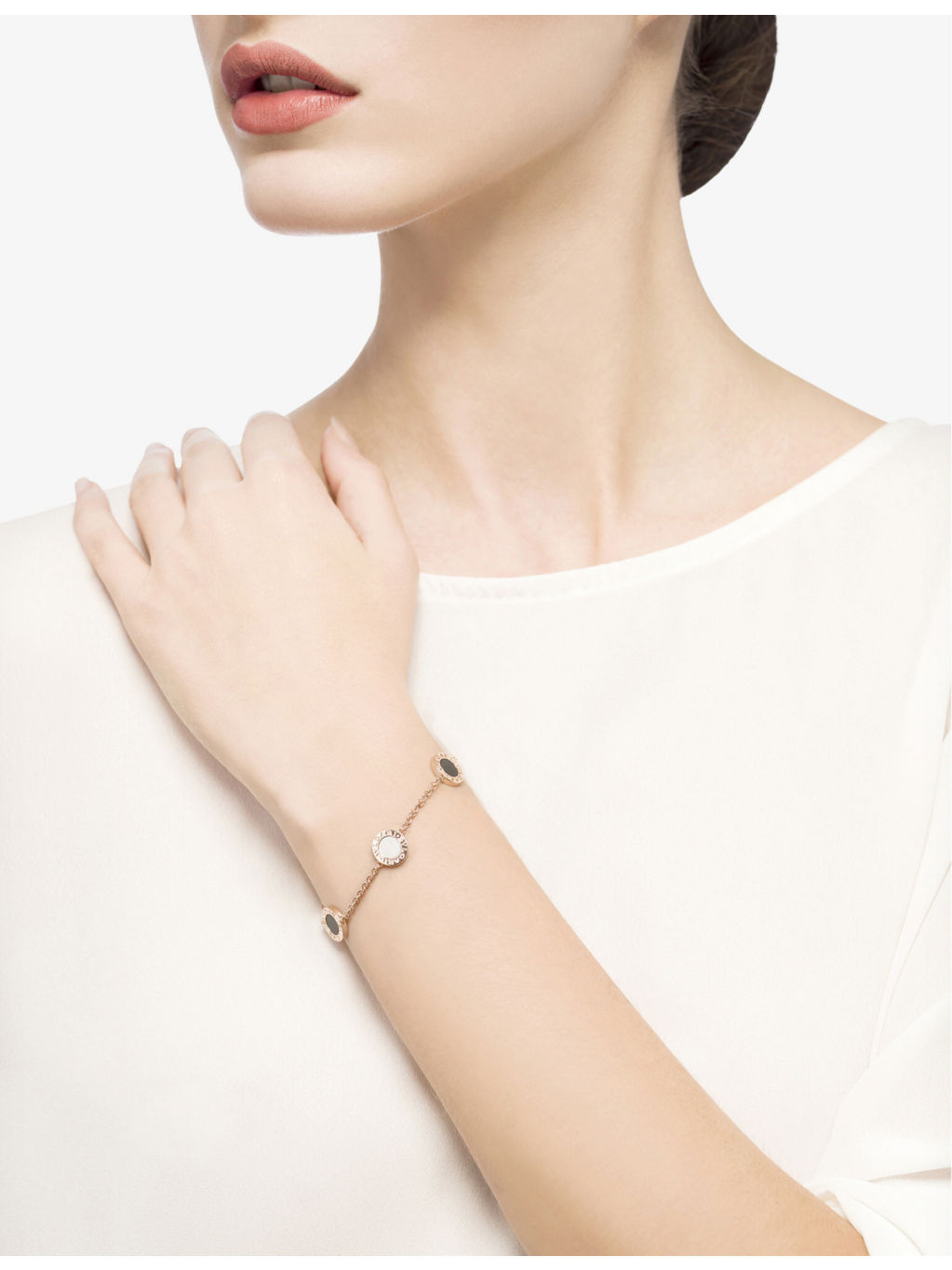 BVLGARI BVLGARI 18ct rose-gold, mother of pearl and onyx bracelet - 3