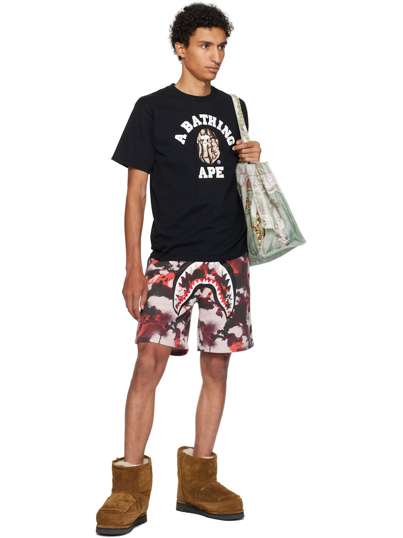 A BATHING APE® Black Trial Camo College T-shirt outlook