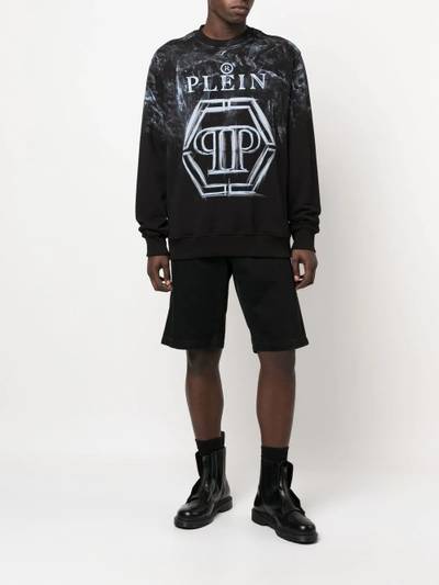 PHILIPP PLEIN logo-print long-sleeve sweatshirt outlook