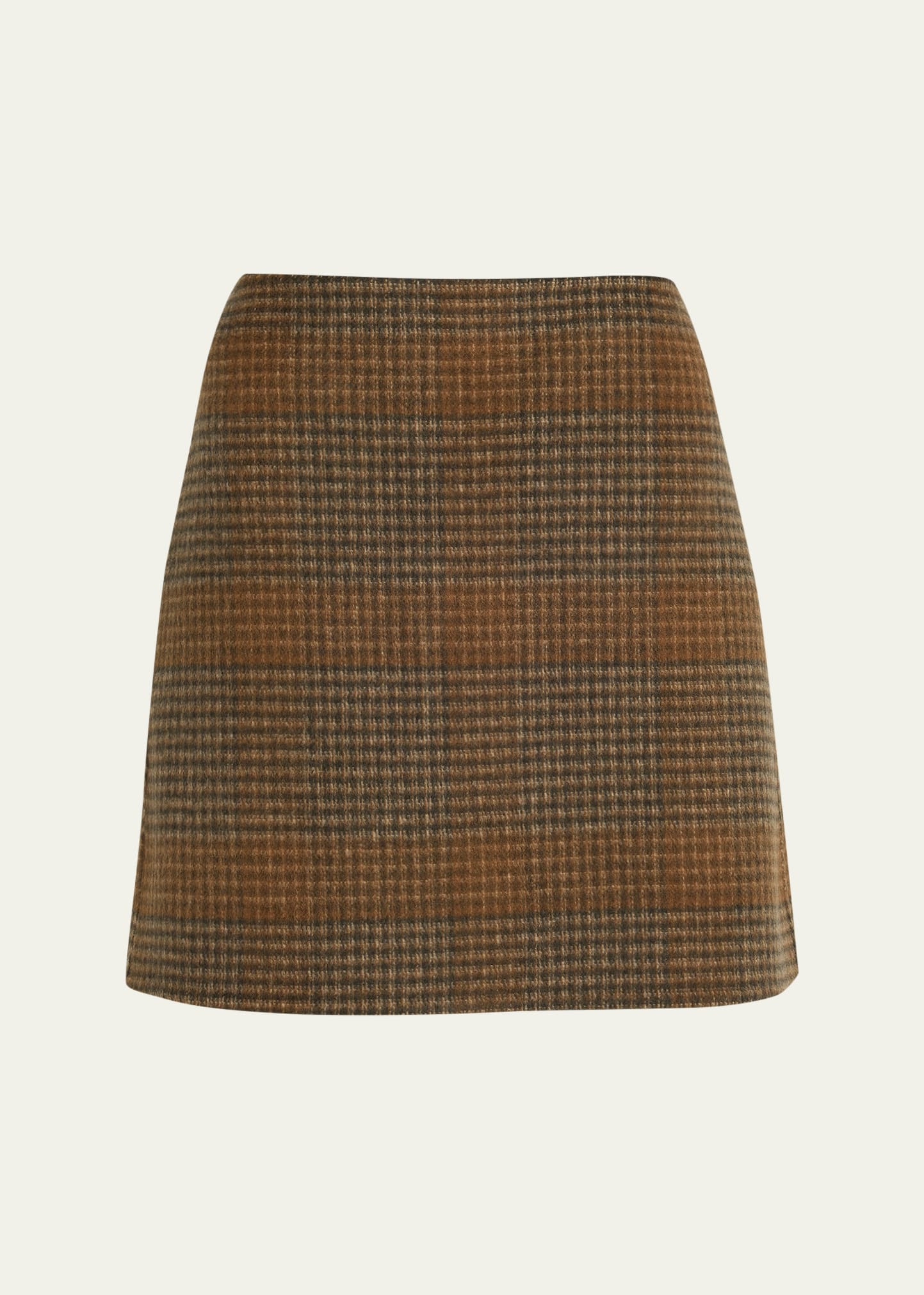 Plaid Tweed Mini Skirt - 1