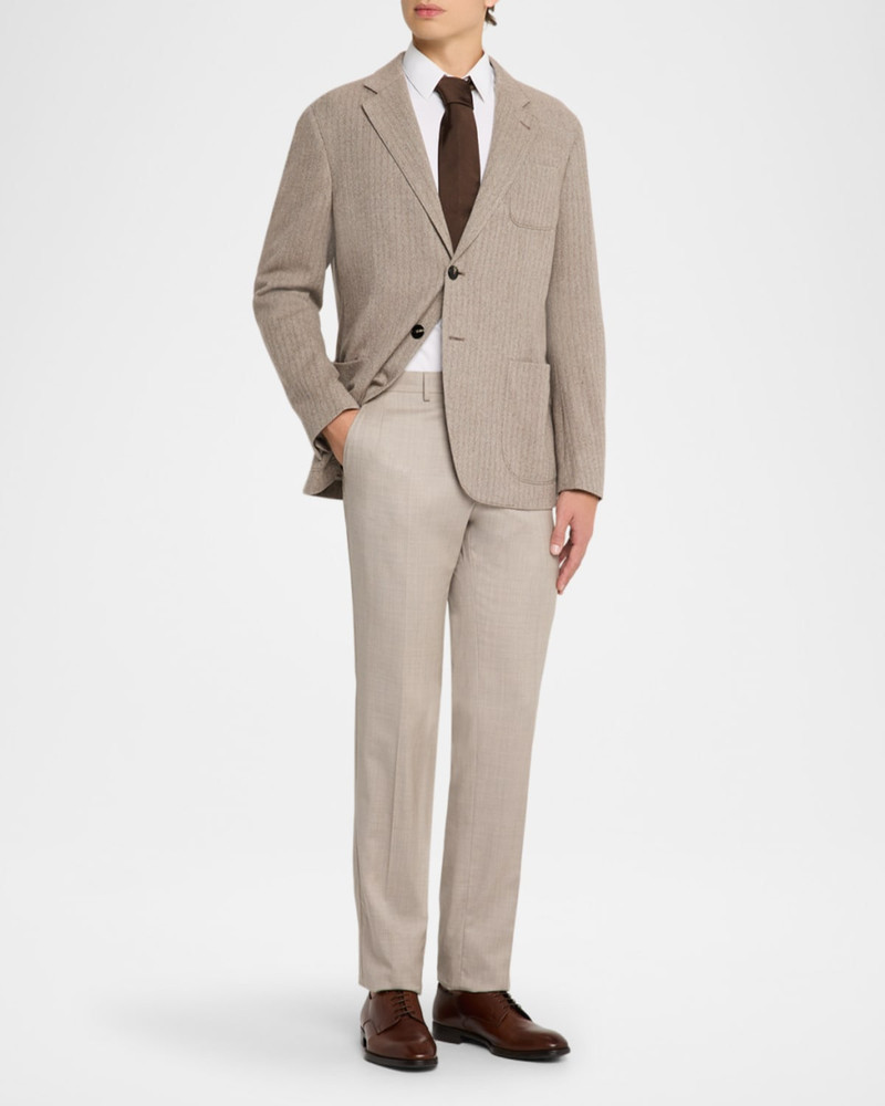 GIORGIO ARMANI Men's Herringbone Cashmere and Wool Sport Coat outlook
