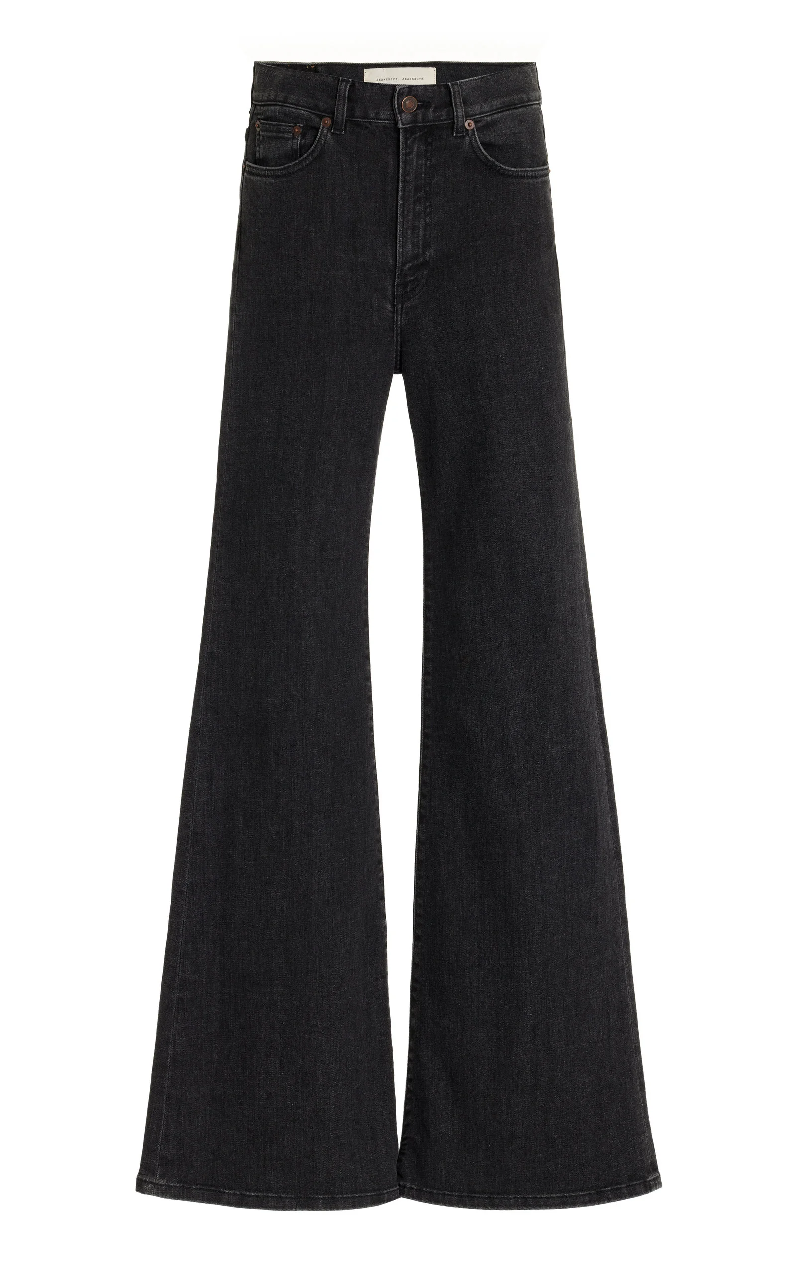 Fuji Stretch High-Rise Flared-Leg Jeans black - 1