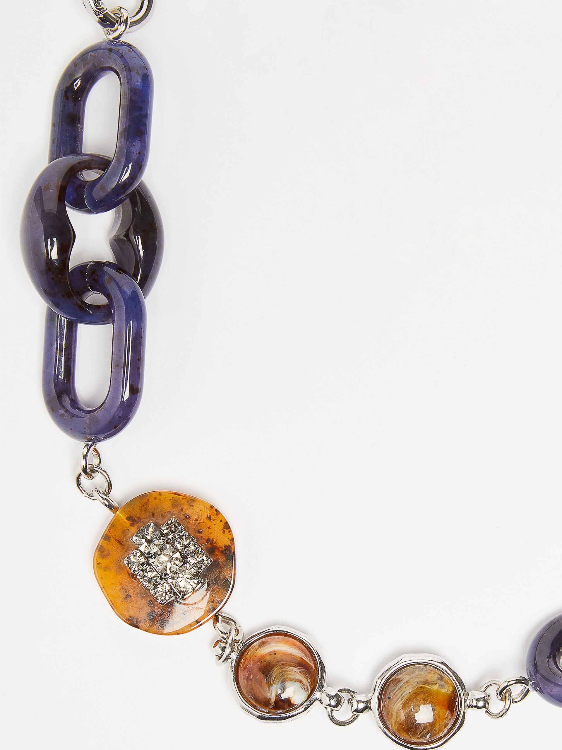 BRENTA Resin and chaton-adorned chain necklace - 2
