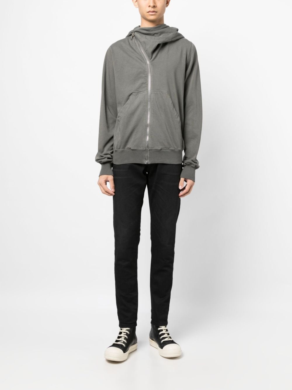 ribbed cotton hooded jacket - 2