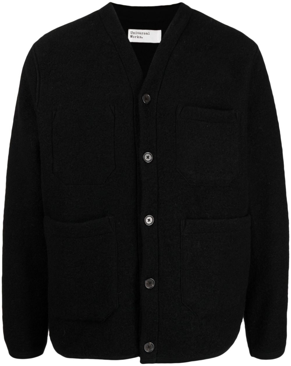V-neck knitted jacket - 1