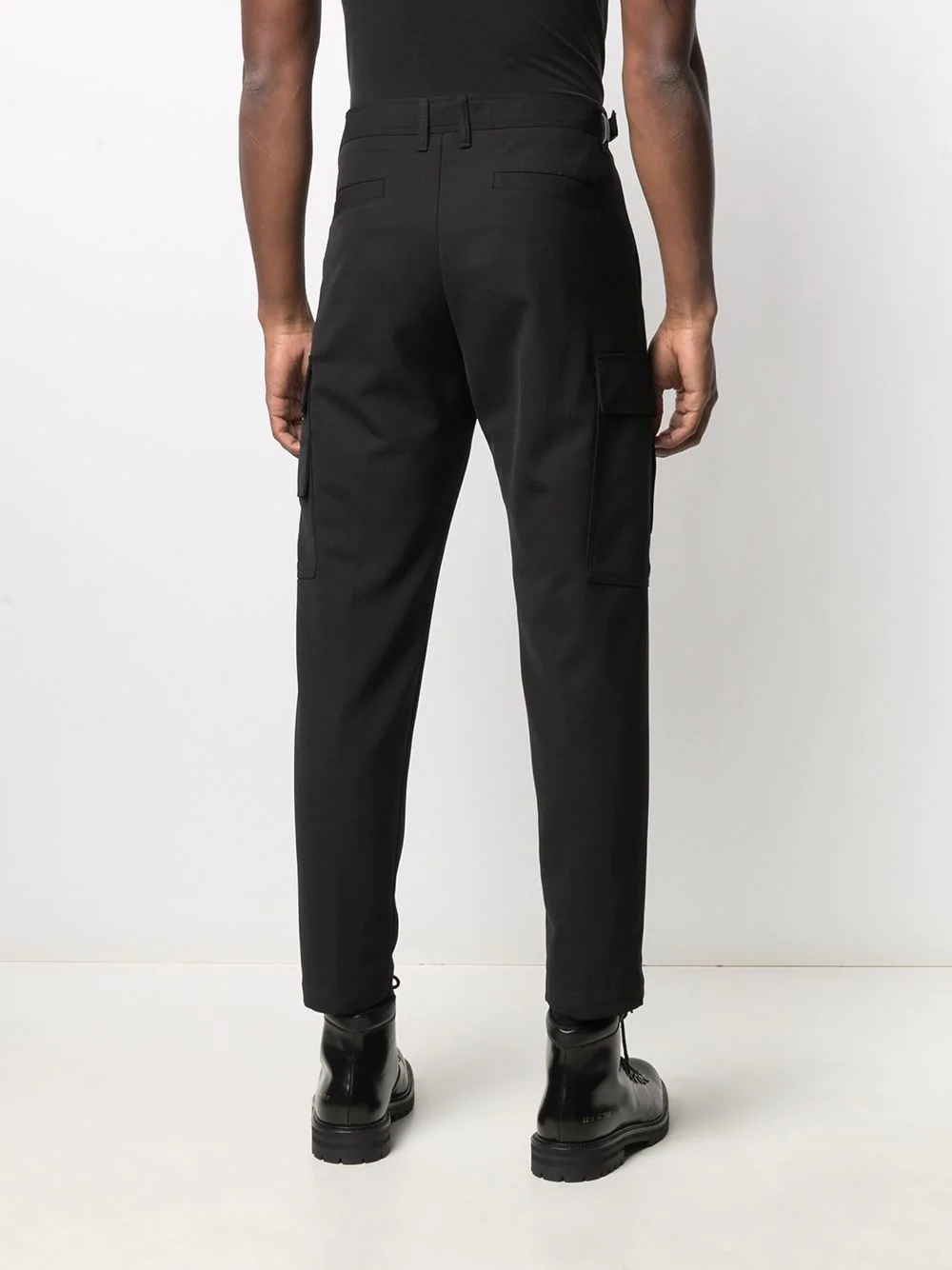 touch-strap drill cargo trousers - 4