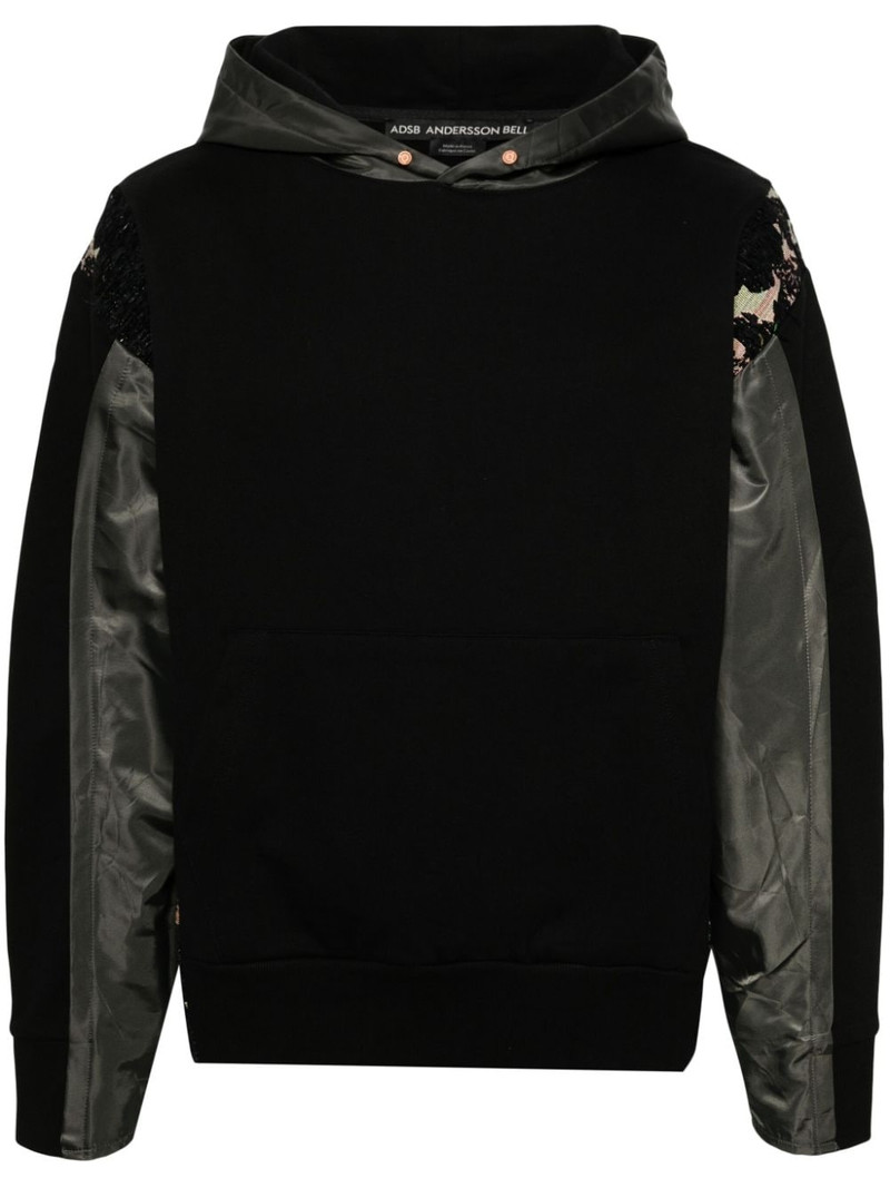 Seoul23 jacquard-panelled hoodie 1