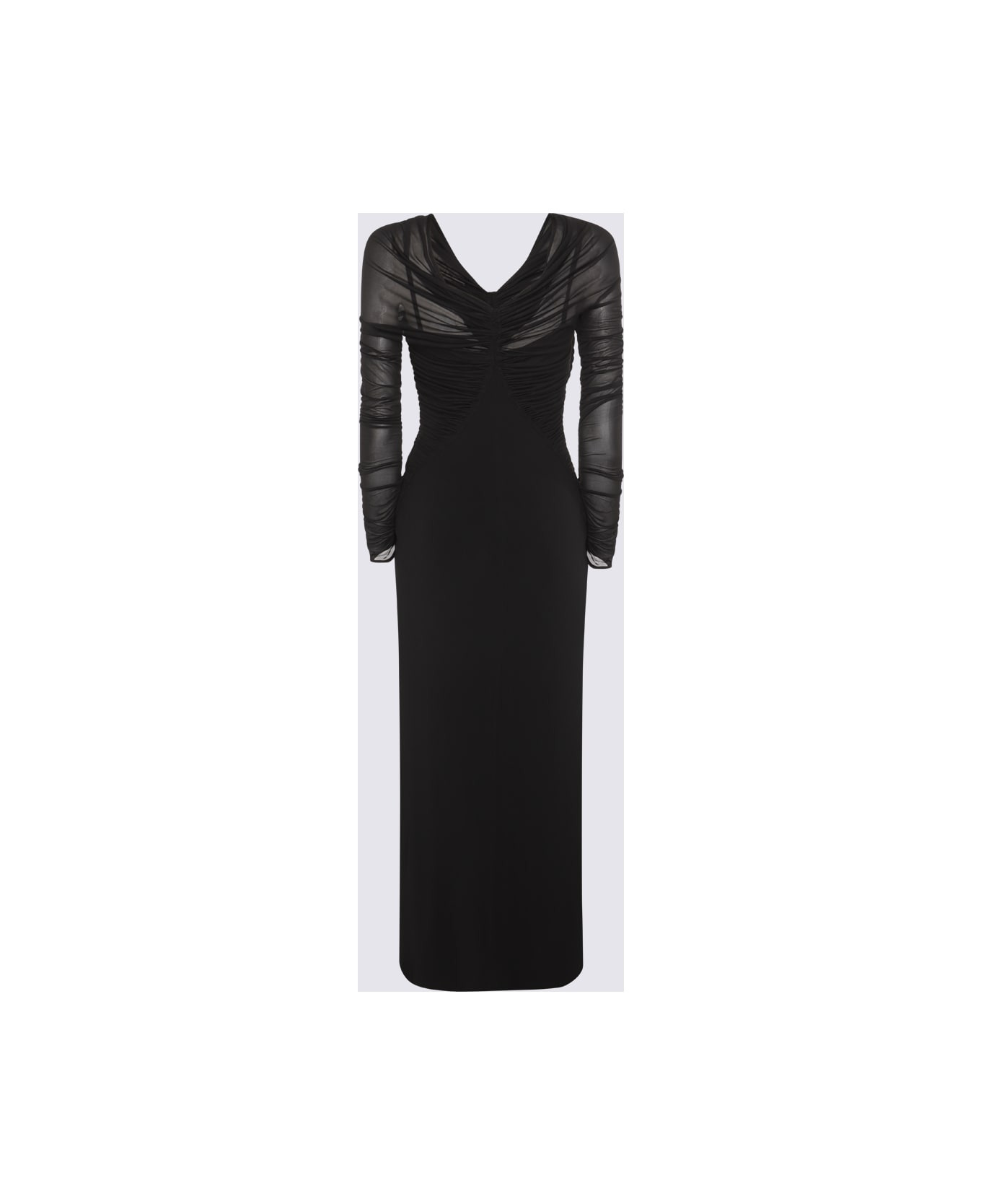 Black Viscose Maxi Dress - 2