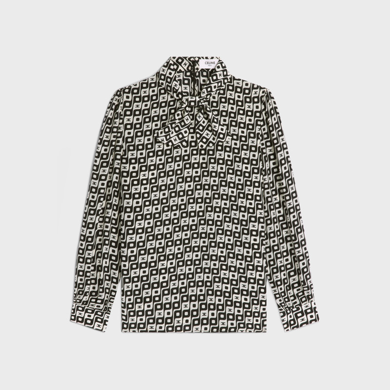 lavaliere blouse with bow in silk 1