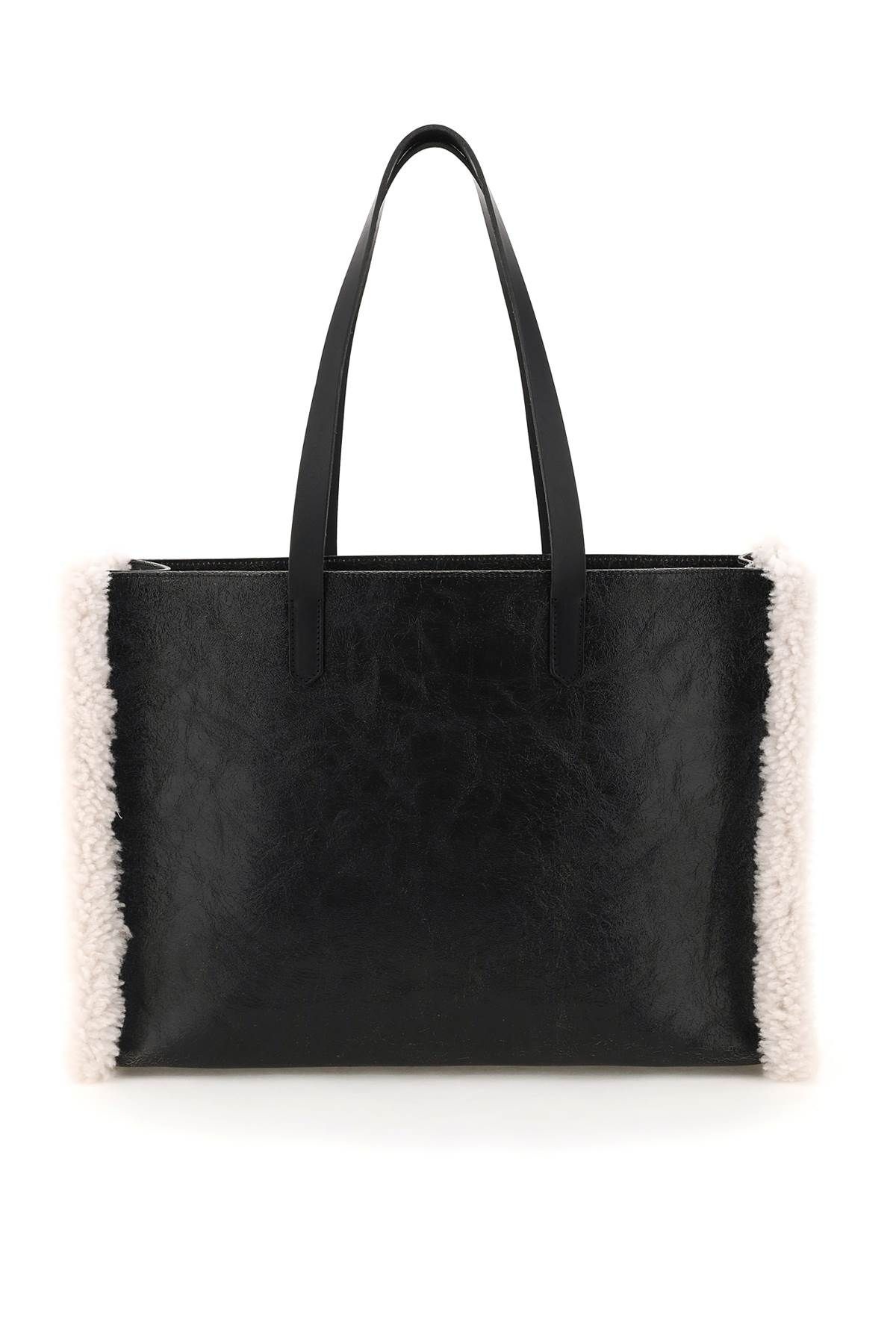 CALIFORNIA EAST-WEST BAG WITH SHEARLING DETAIL - 4