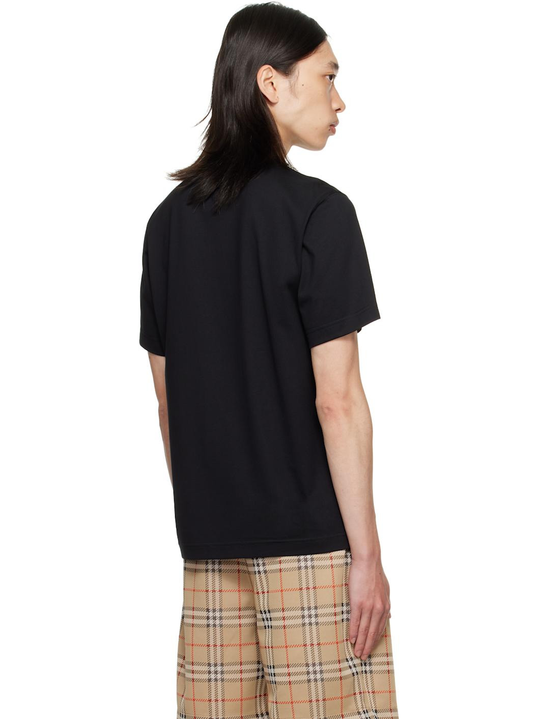 Black EKD Check Cotton T-shirt - 3