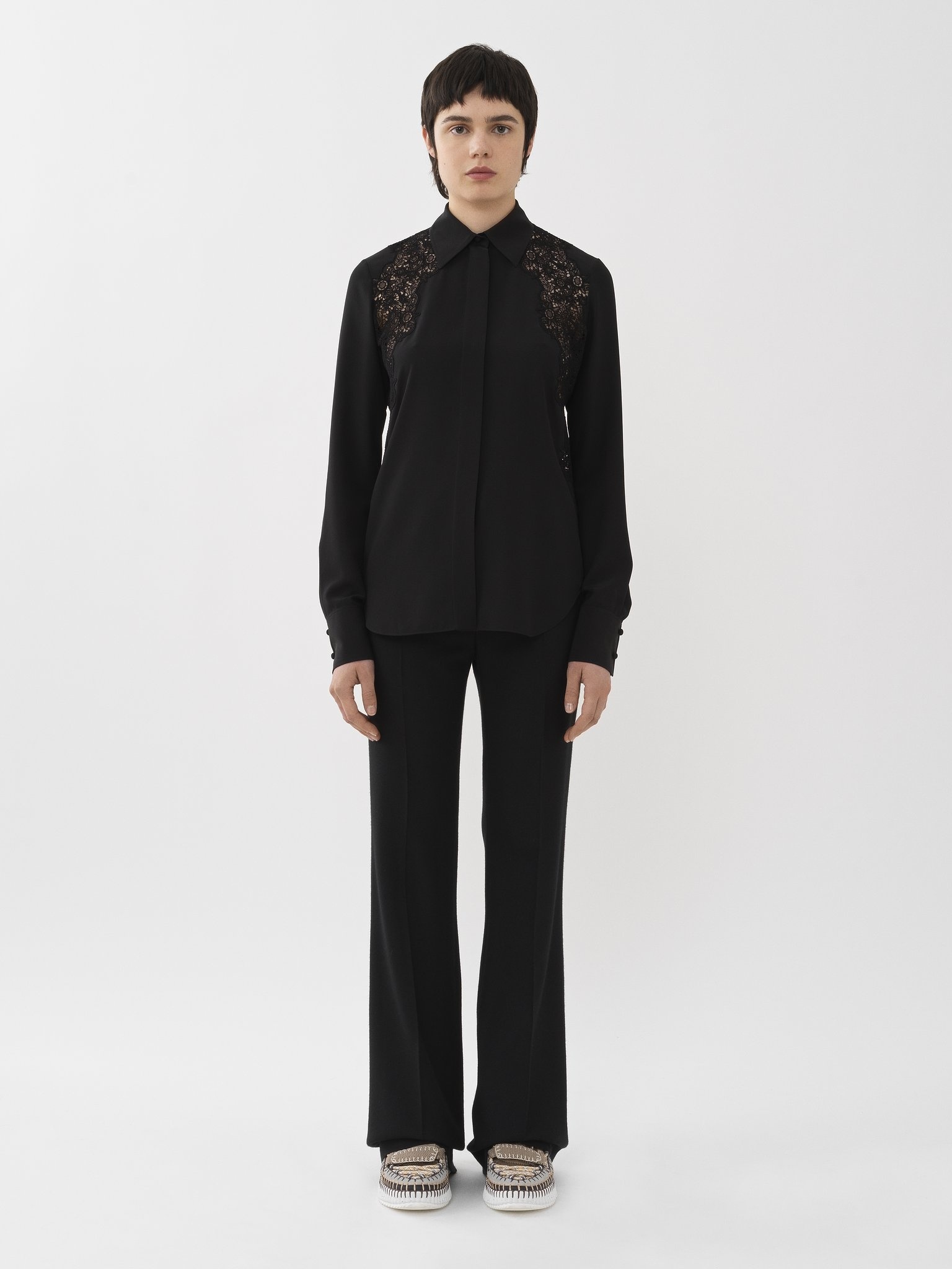 GUIPURE-DETAIL BLOUSE - 4