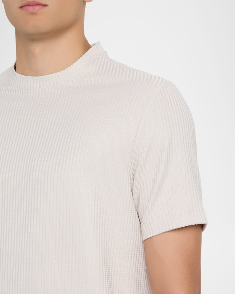 Men's Argon Stripe Textured Crewneck T-Shirt 5