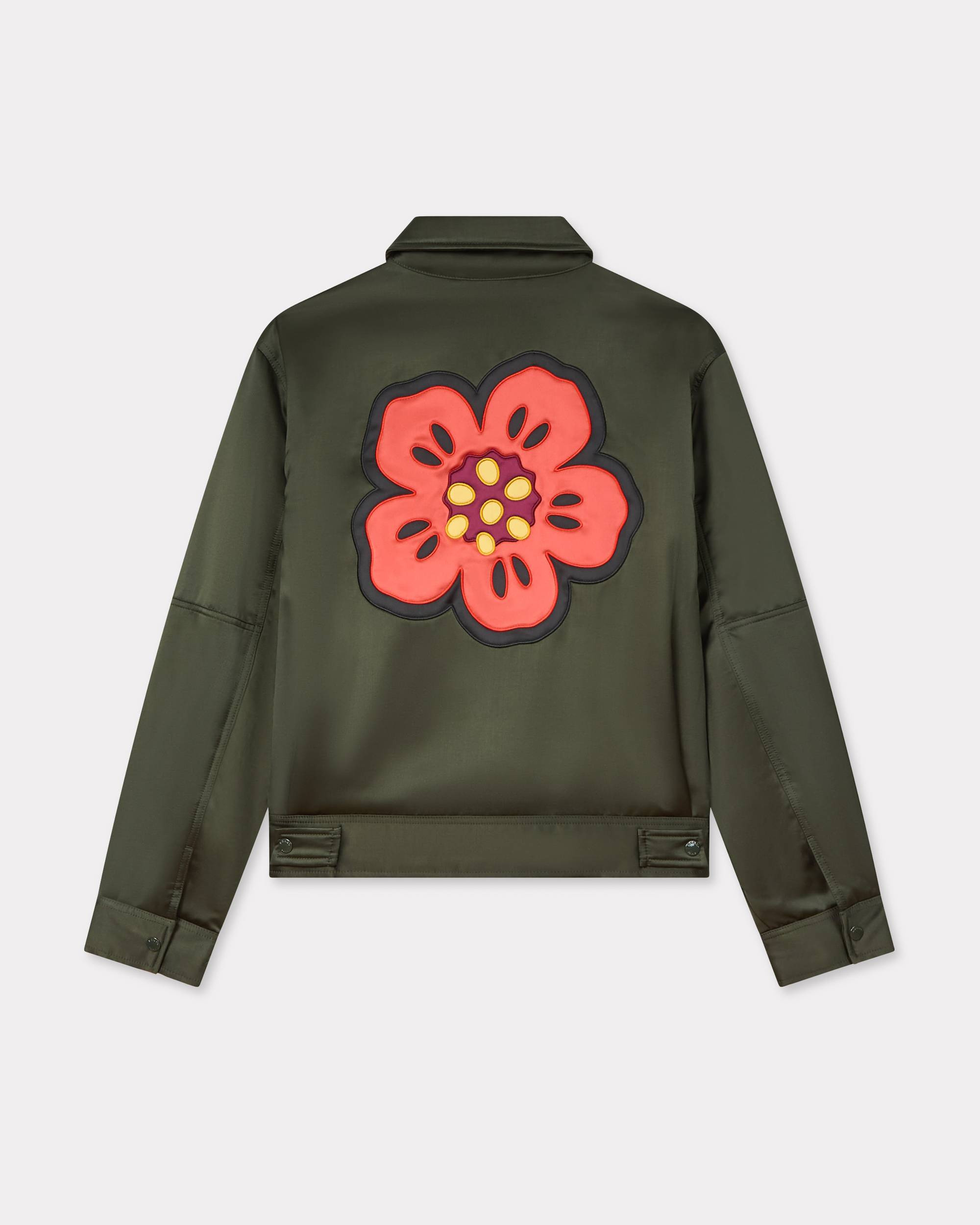 'Boke Flower' padded blouson in mixed satin - 2