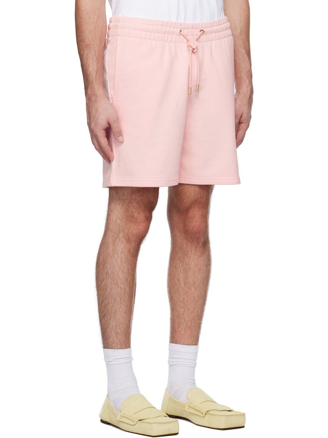 Pink Greek Temple Rubber Patch Shorts - 2