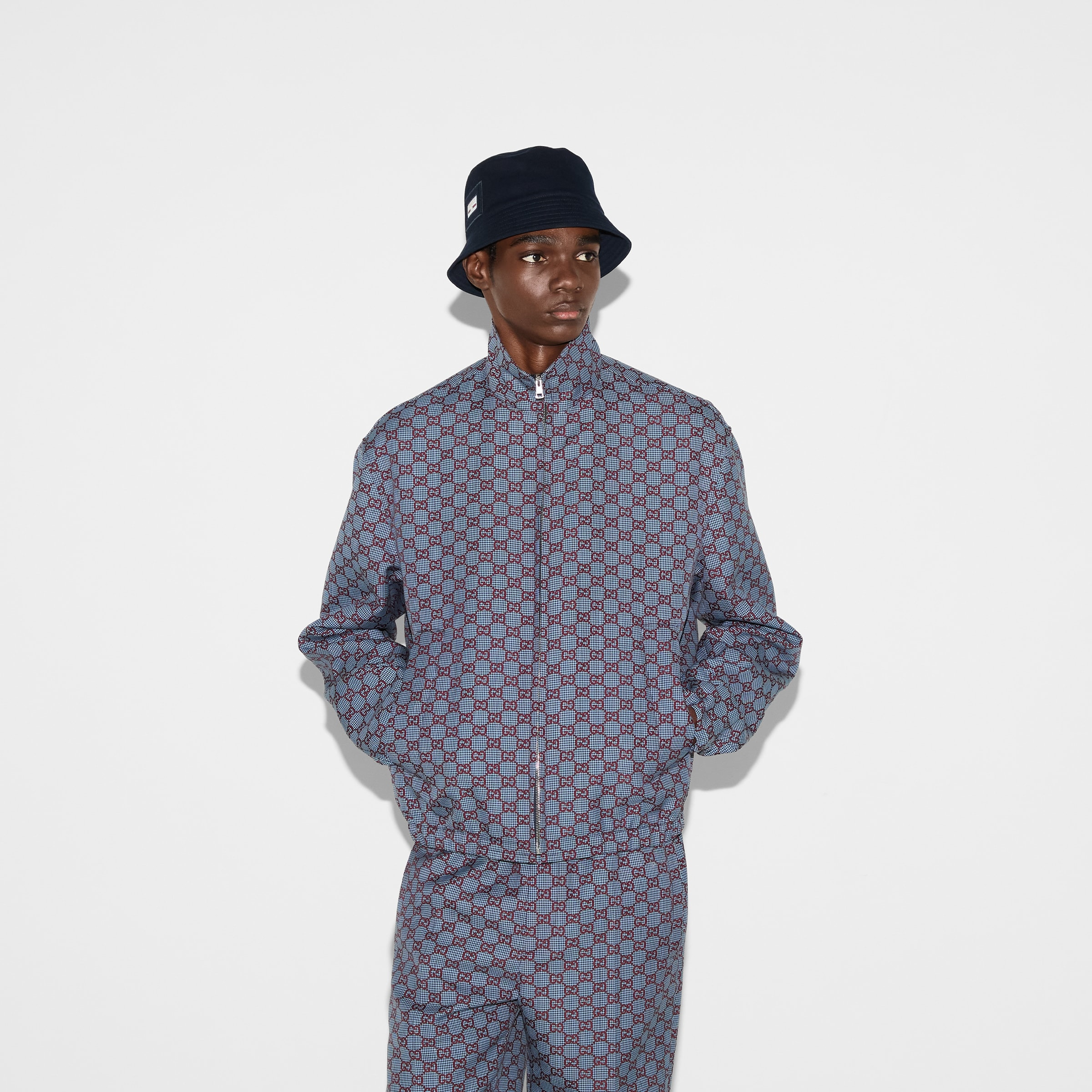 GG pied-de-poule wool jacket - 3