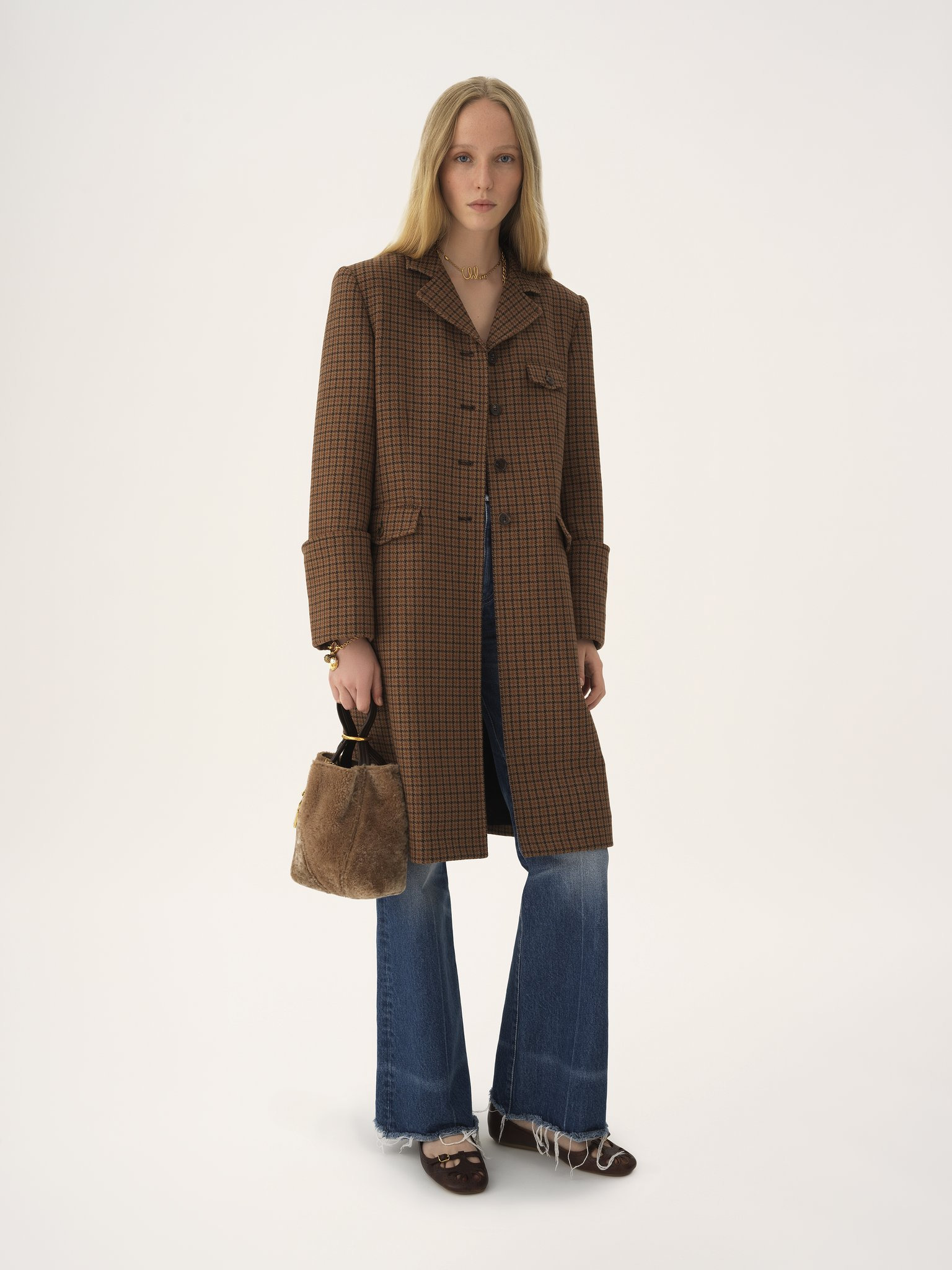 SMALL CHLOÉ SPIN TOTE BAG IN SHEARLING - 7