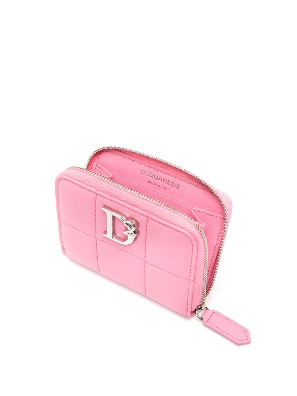 logo-plaque quilted wallet - 3