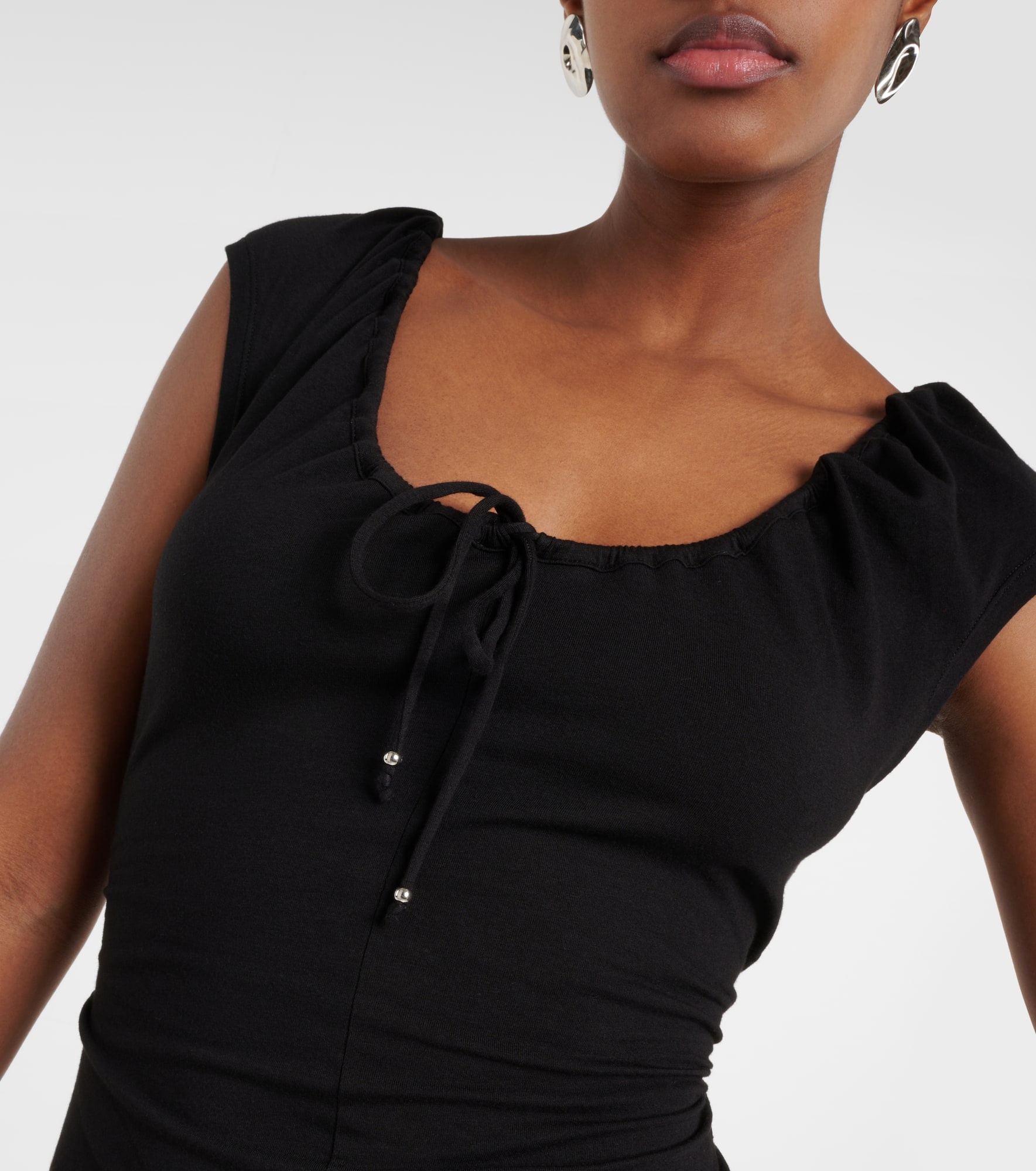 White Label Nina cotton-blend midi dress - 4