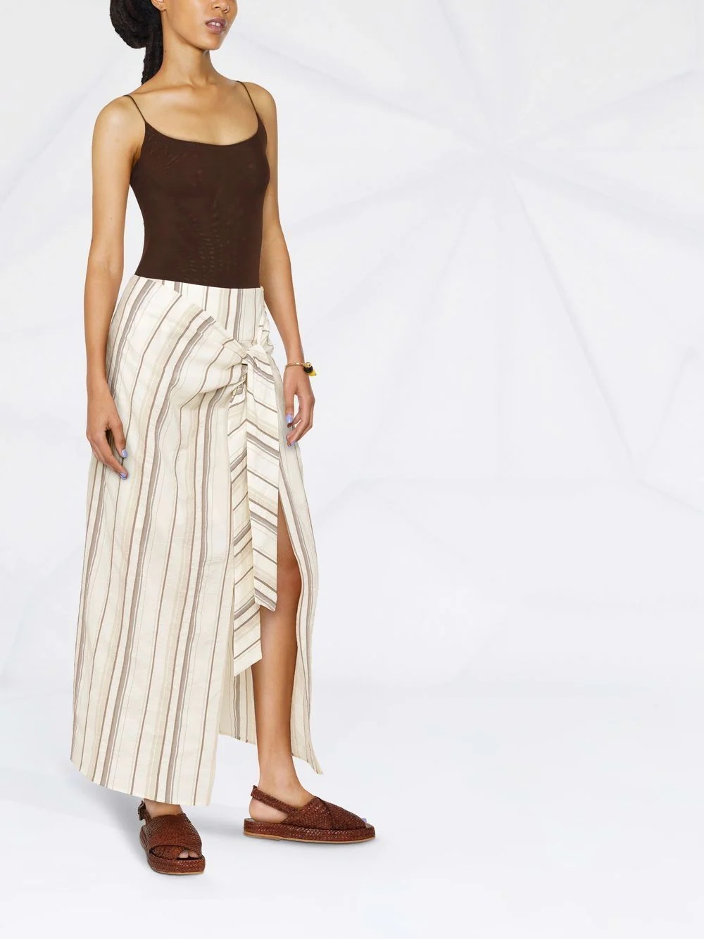 striped wrap skirt - 3