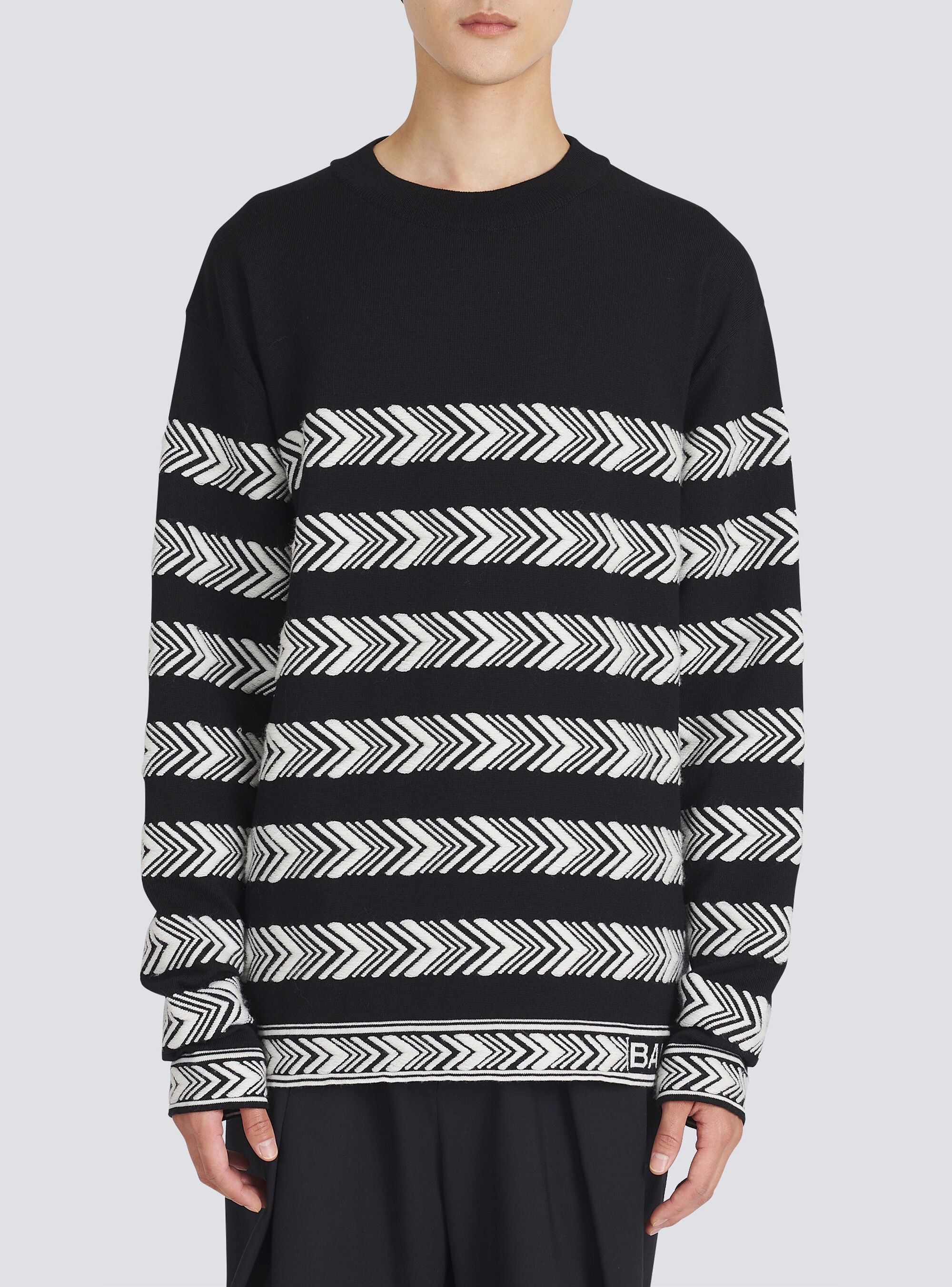Chevron wool sweater - 6