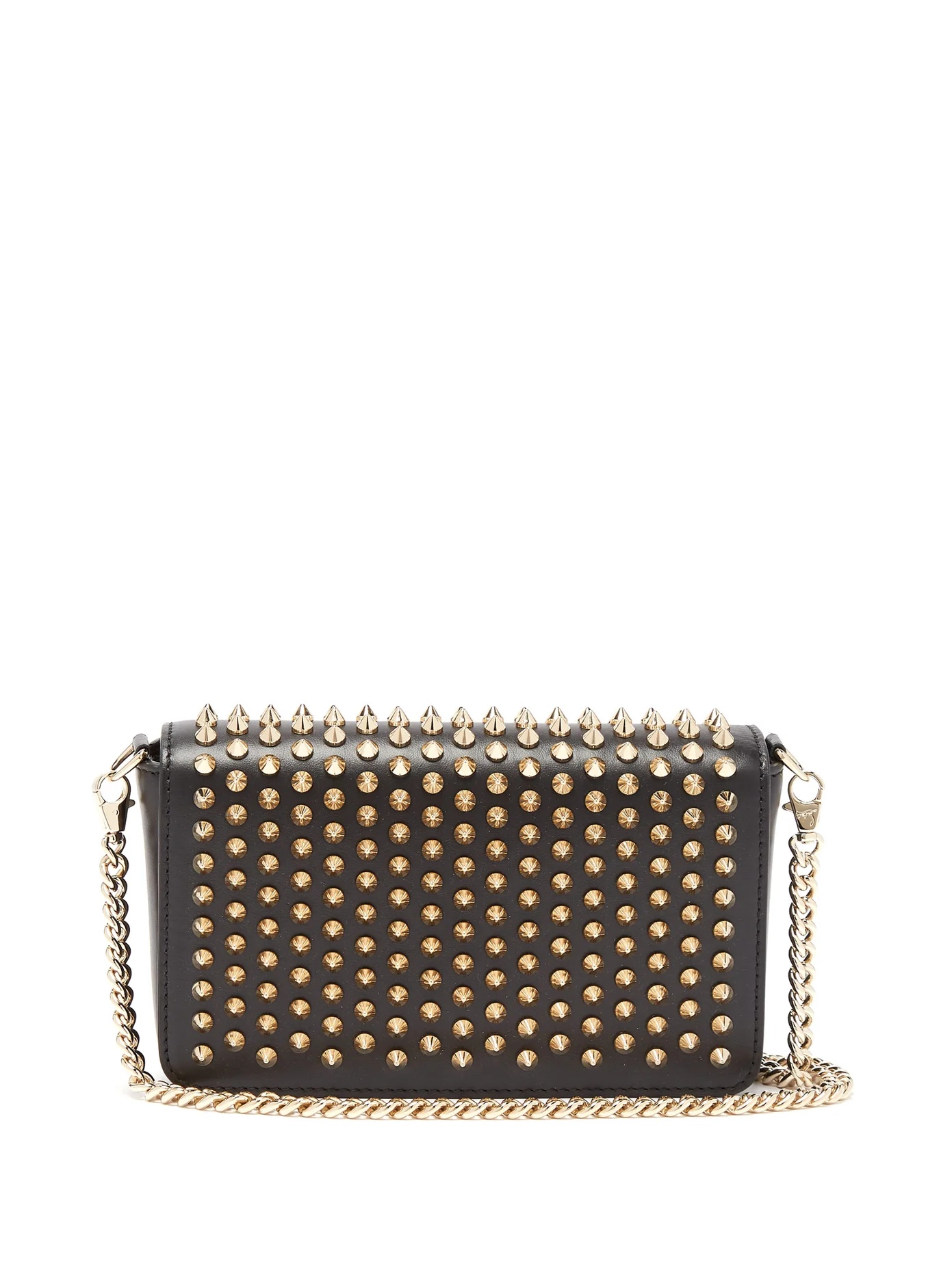 Zoomi studded leather clutch - 1