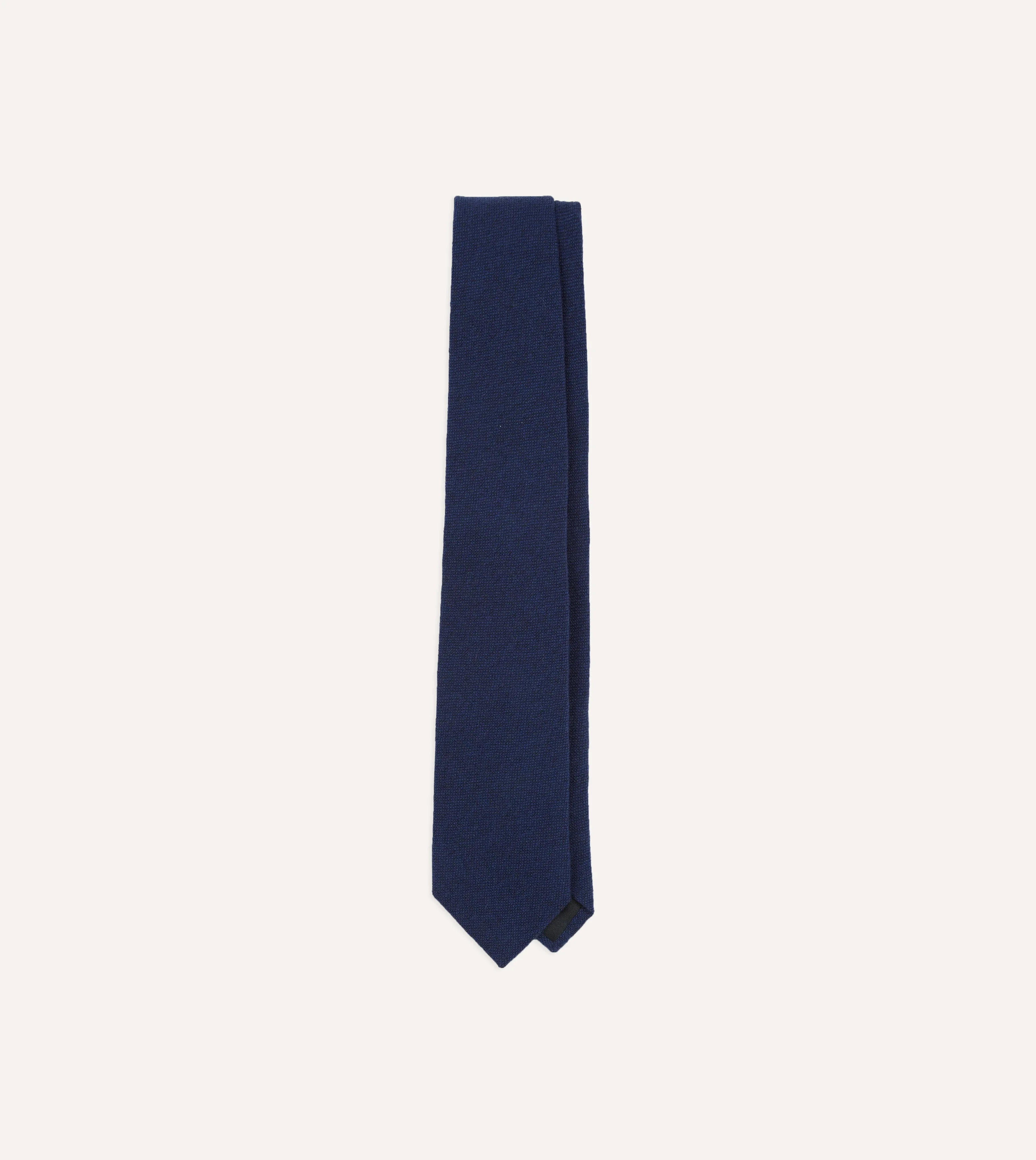 Indigo Pure Cashmere Solid Tipped Tie - 1