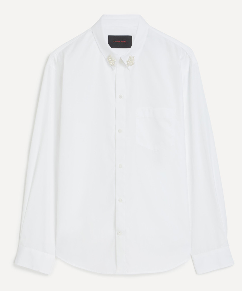 Beaded Flower Cluster Classic Shirt 1