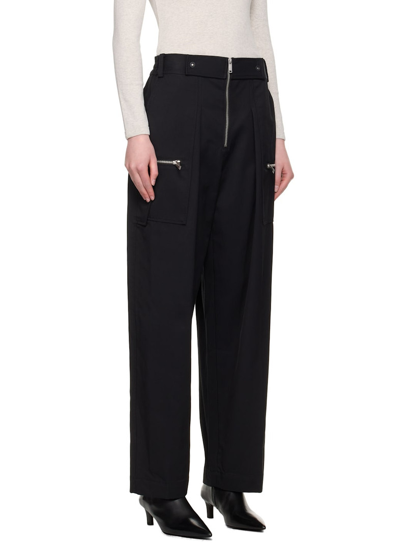 Black OS Wide Leg Cargo Pants 2