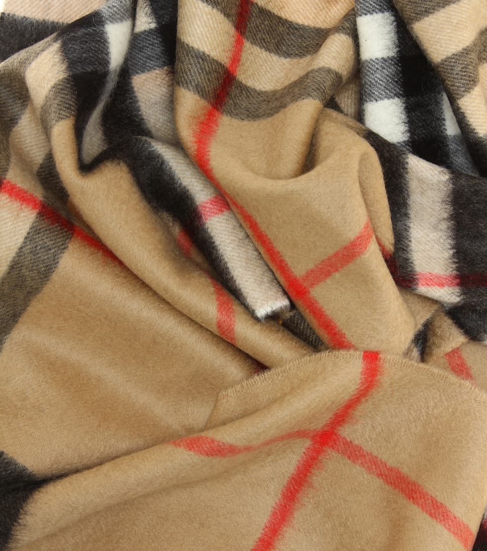 Giant Check cashmere scarf - 4