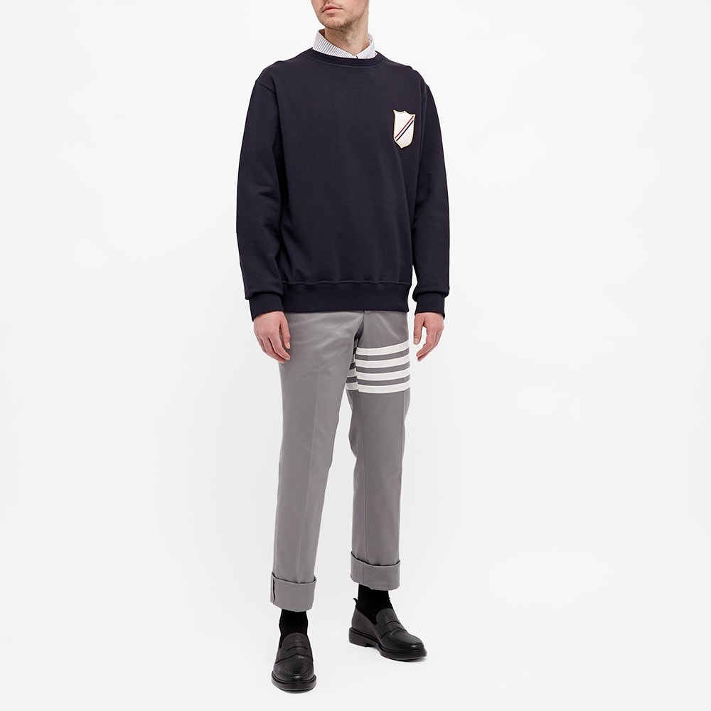 Thom Browne Embroidered Crest Patch Sweat - 6