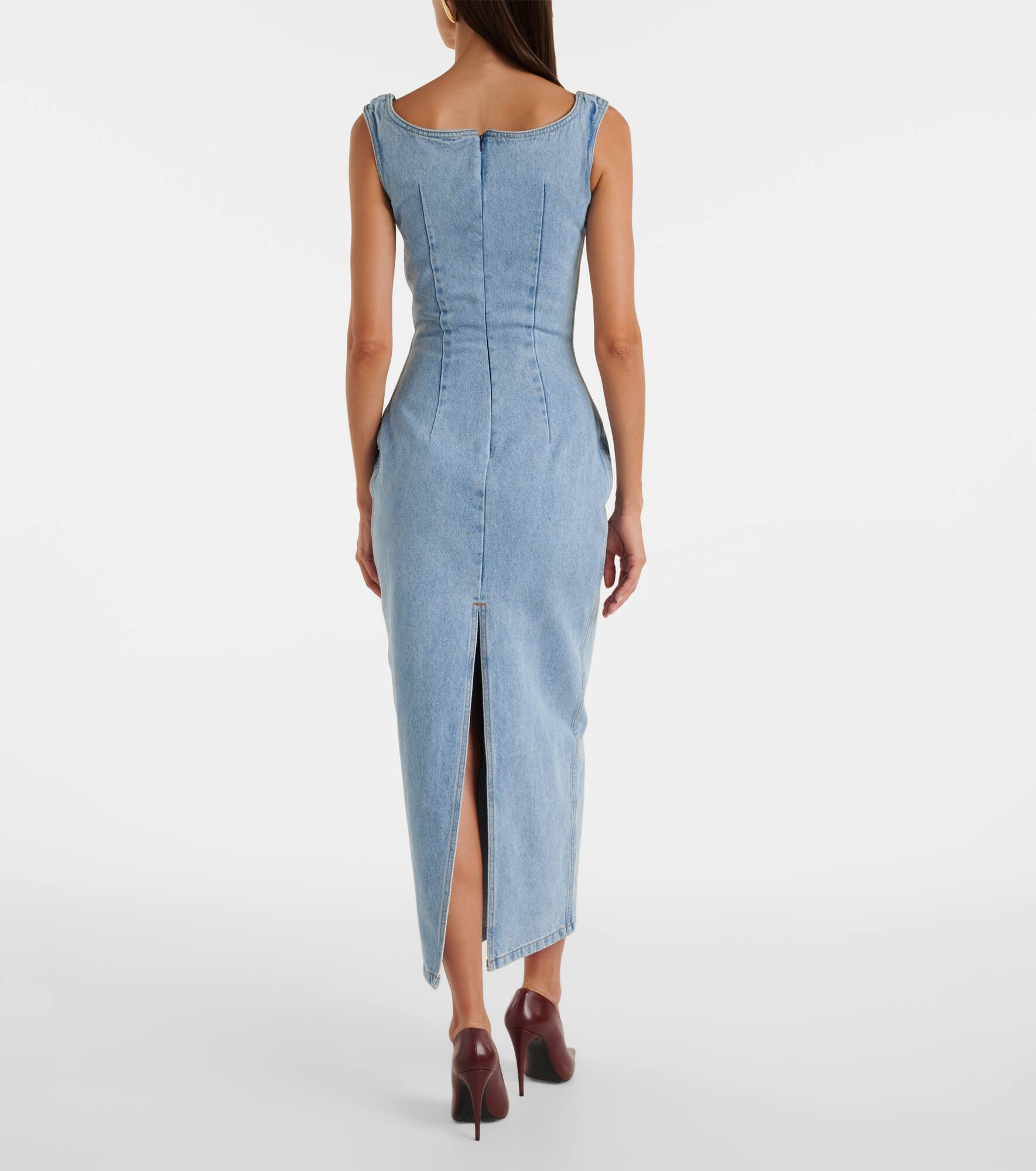 Denim midi dress - 3