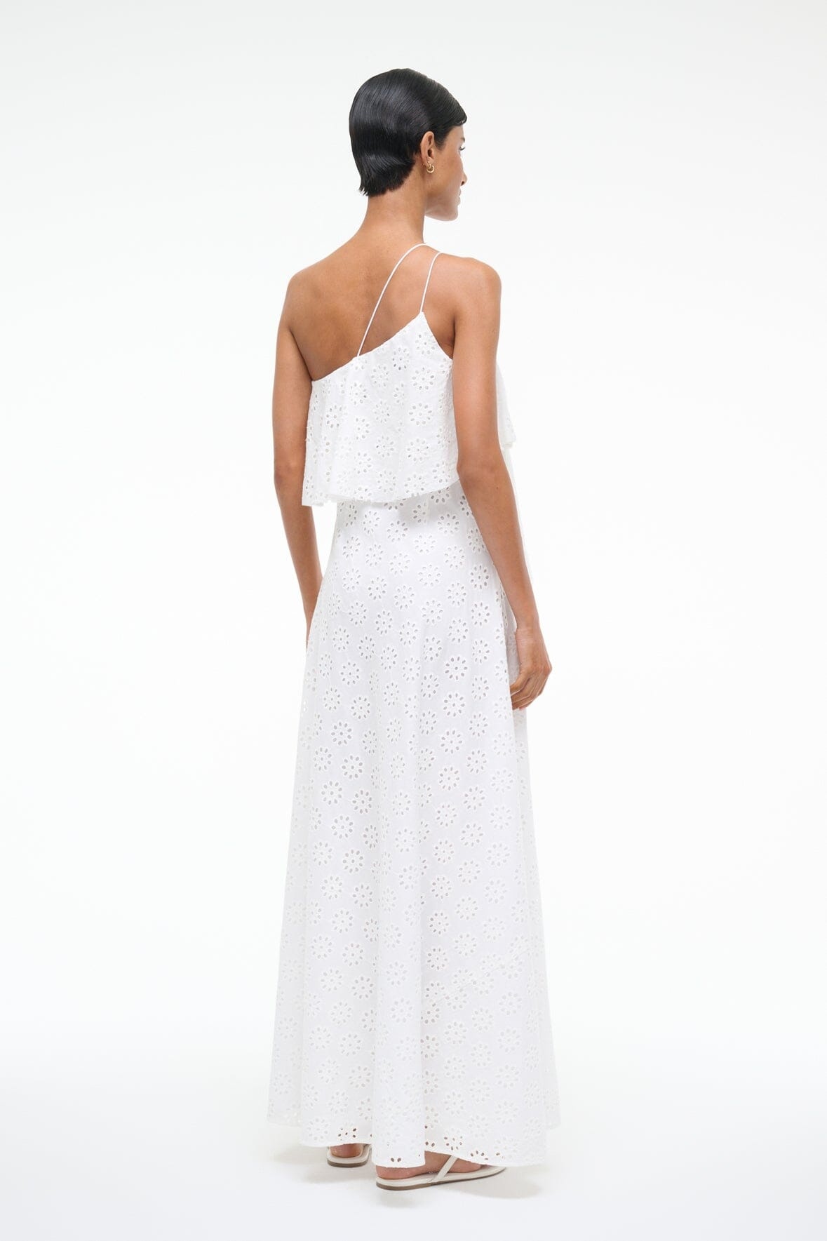 STAUD ISA DRESS WHITE EYELET - 5