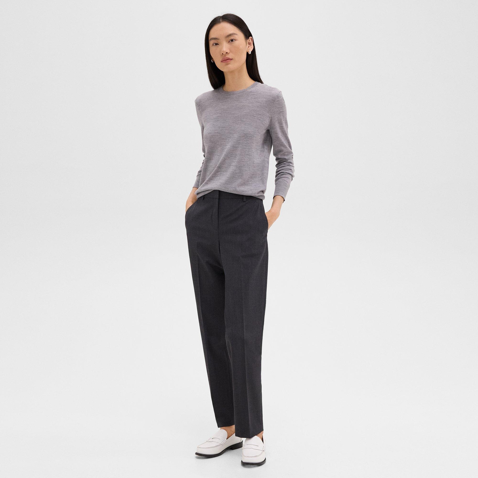 Treeca Full Length Pant in Good Wool - 2